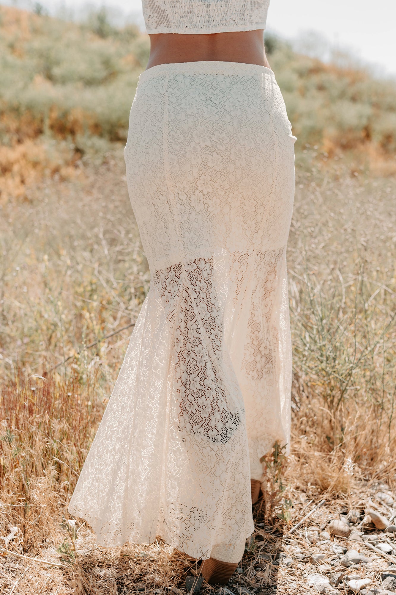 Hard Launch Love Floral Lace Maxi Skirt (Cream)-The Formal Wear