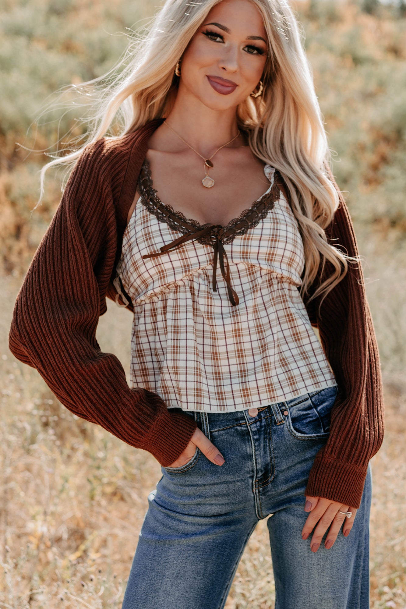 Toasted Coconut Season Bolero Shrug Cardigan (Chestnut)-The Formal Wear