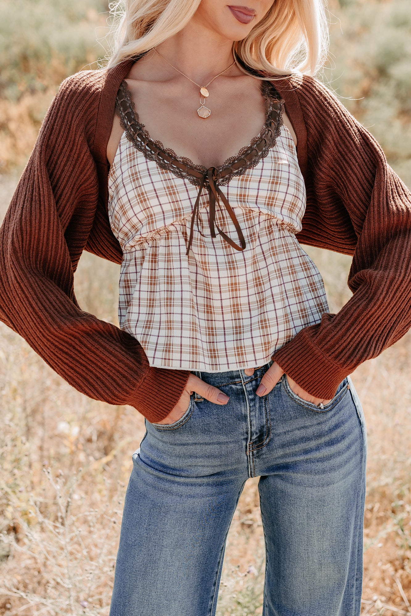Toasted Coconut Season Bolero Shrug Cardigan (Chestnut)-The Formal Wear