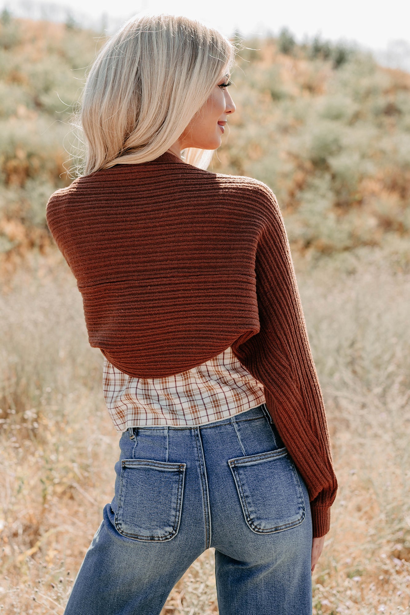 Toasted Coconut Season Bolero Shrug Cardigan (Chestnut)-The Formal Wear