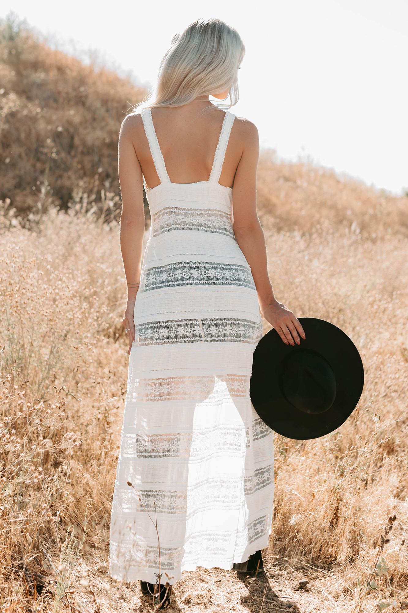Blue Skies Sleeveless Lace Duster Top (Ivory)-The Formal Wear