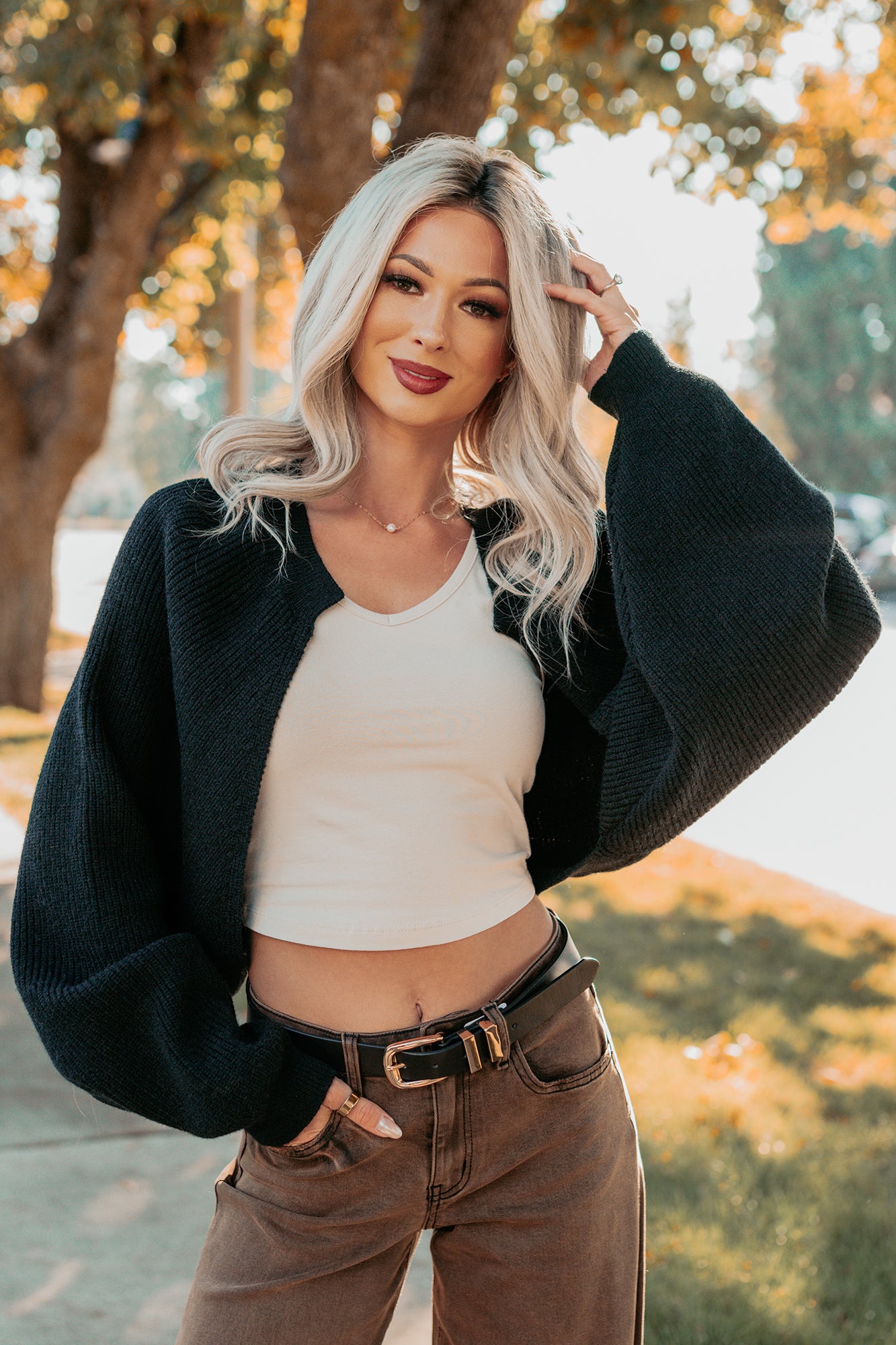 Moonlit Quiet Open Front Bolero Cardigan (Black)-The Formal Wear