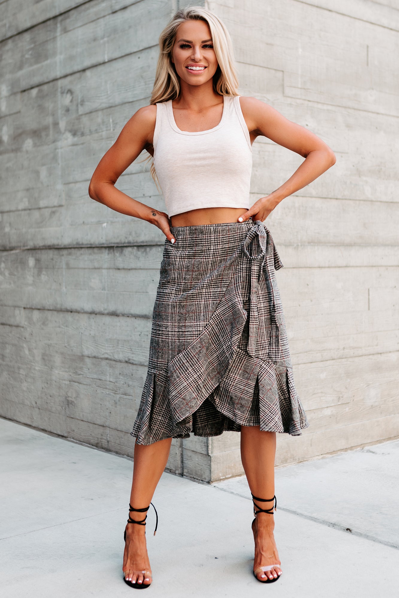 Meryl Ribbed Crop Top (Oatmeal)-The Formal Wear