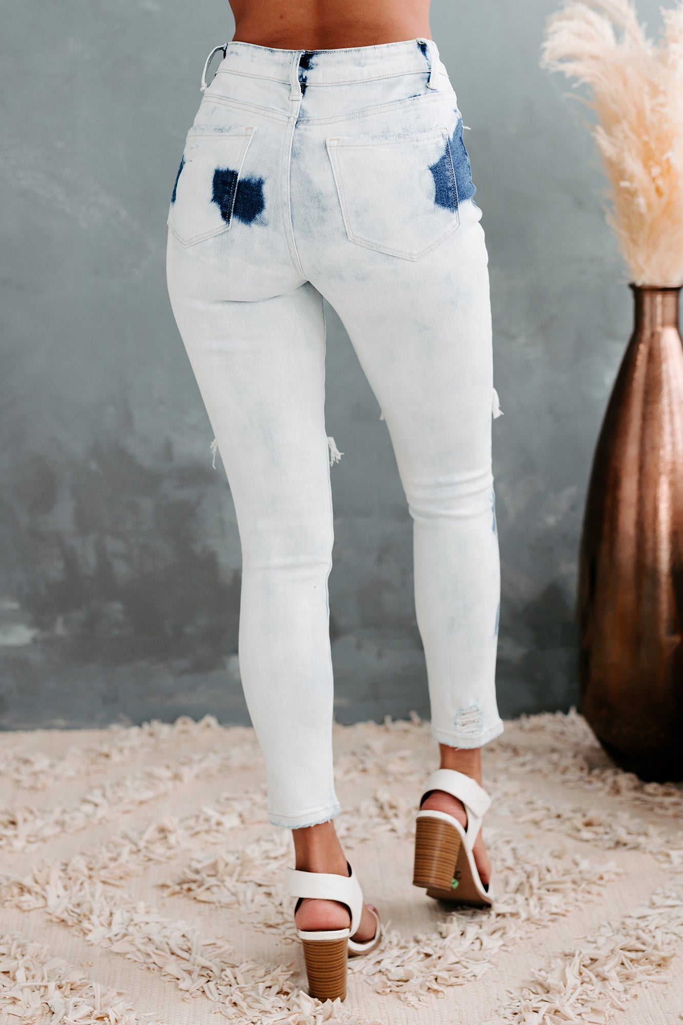 Casually Cool Flying Monkey High Rise Bleached Skinny Jeans (Light)-The Formal Wear