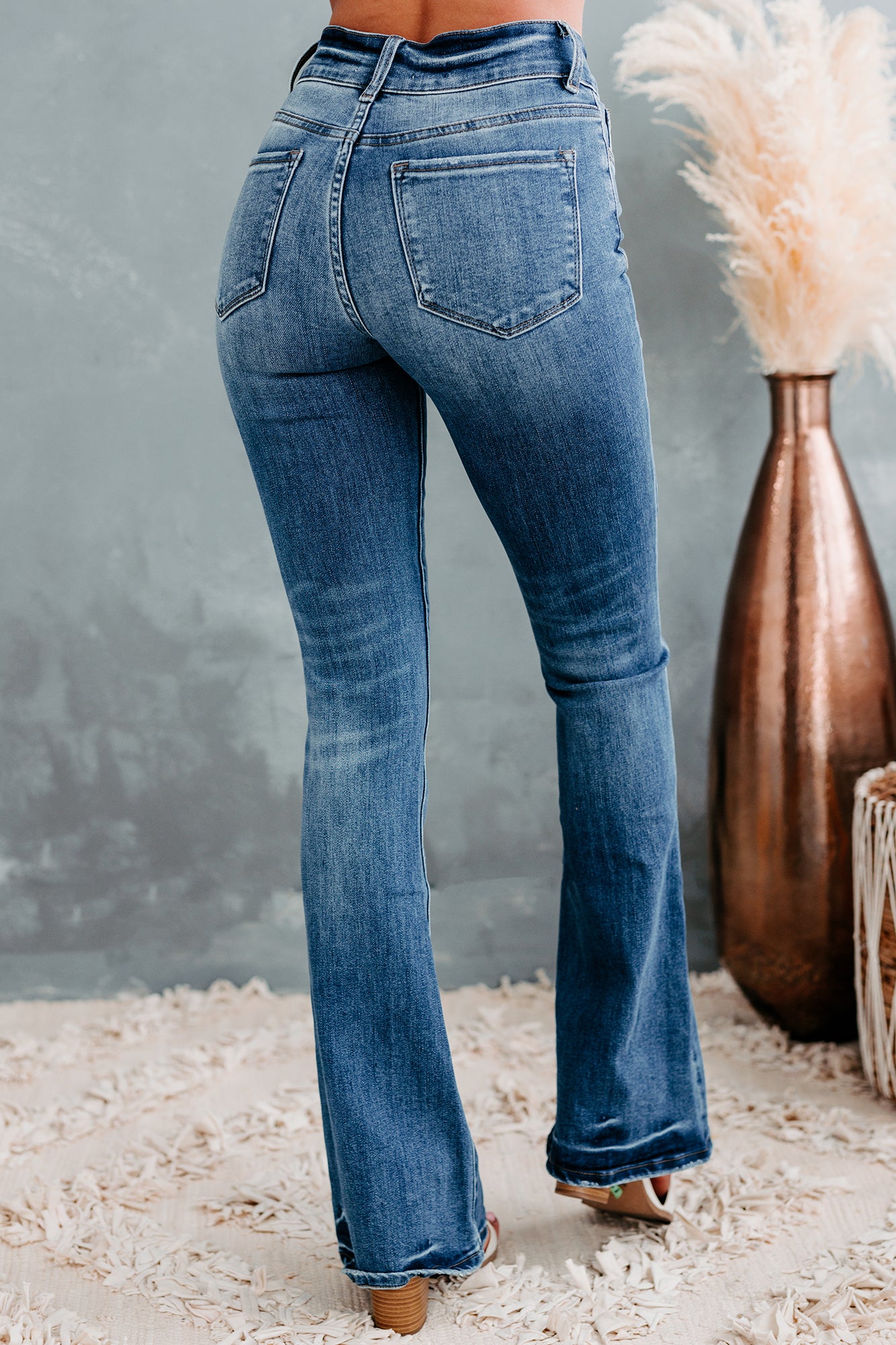 Reflections Flying Monkey High Rise Flare Jeans (Medium)-The Formal Wear