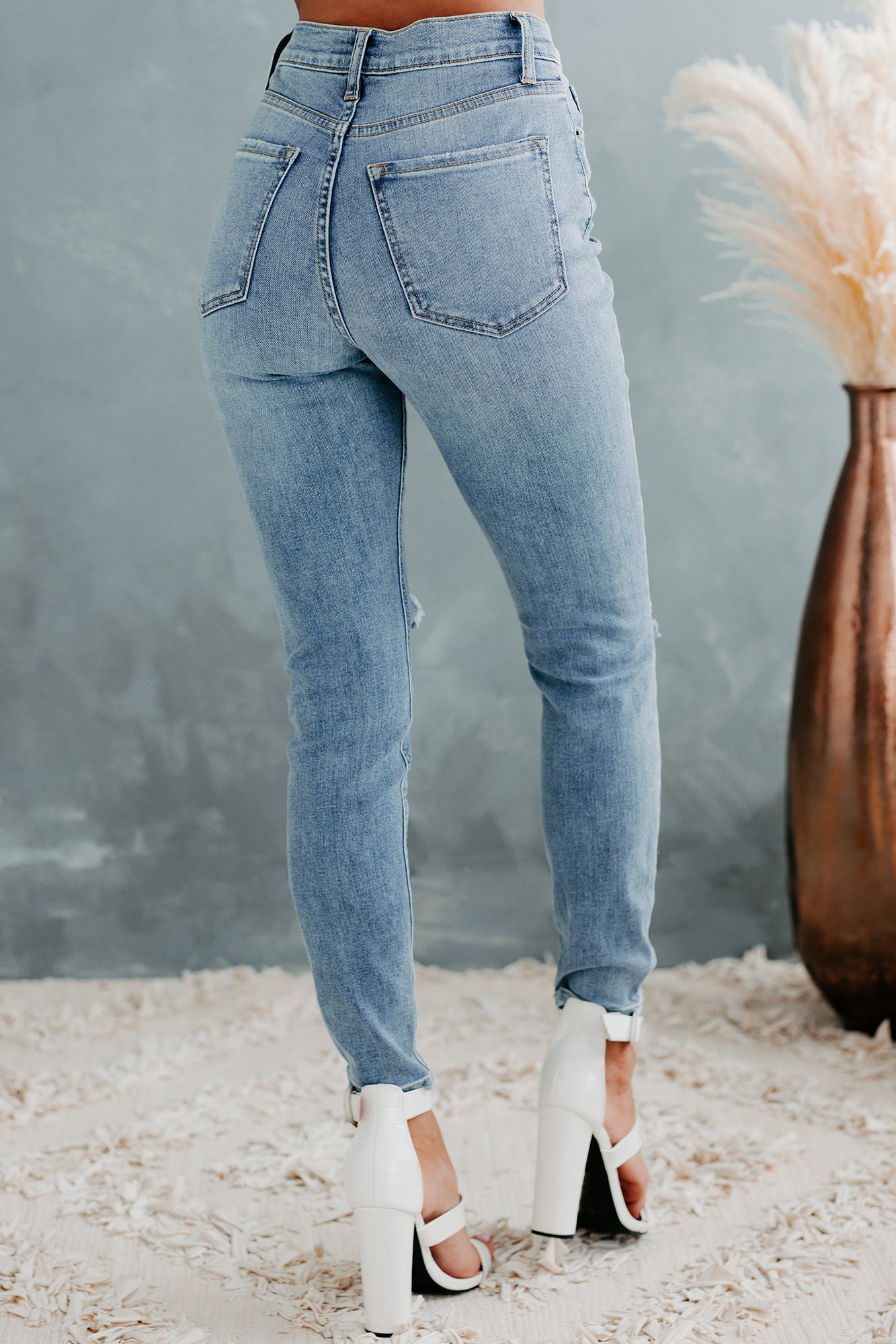 So Rad Sneak Peek High-Rise 90's Skinny Jeans (Medium Light)-The Formal Wear