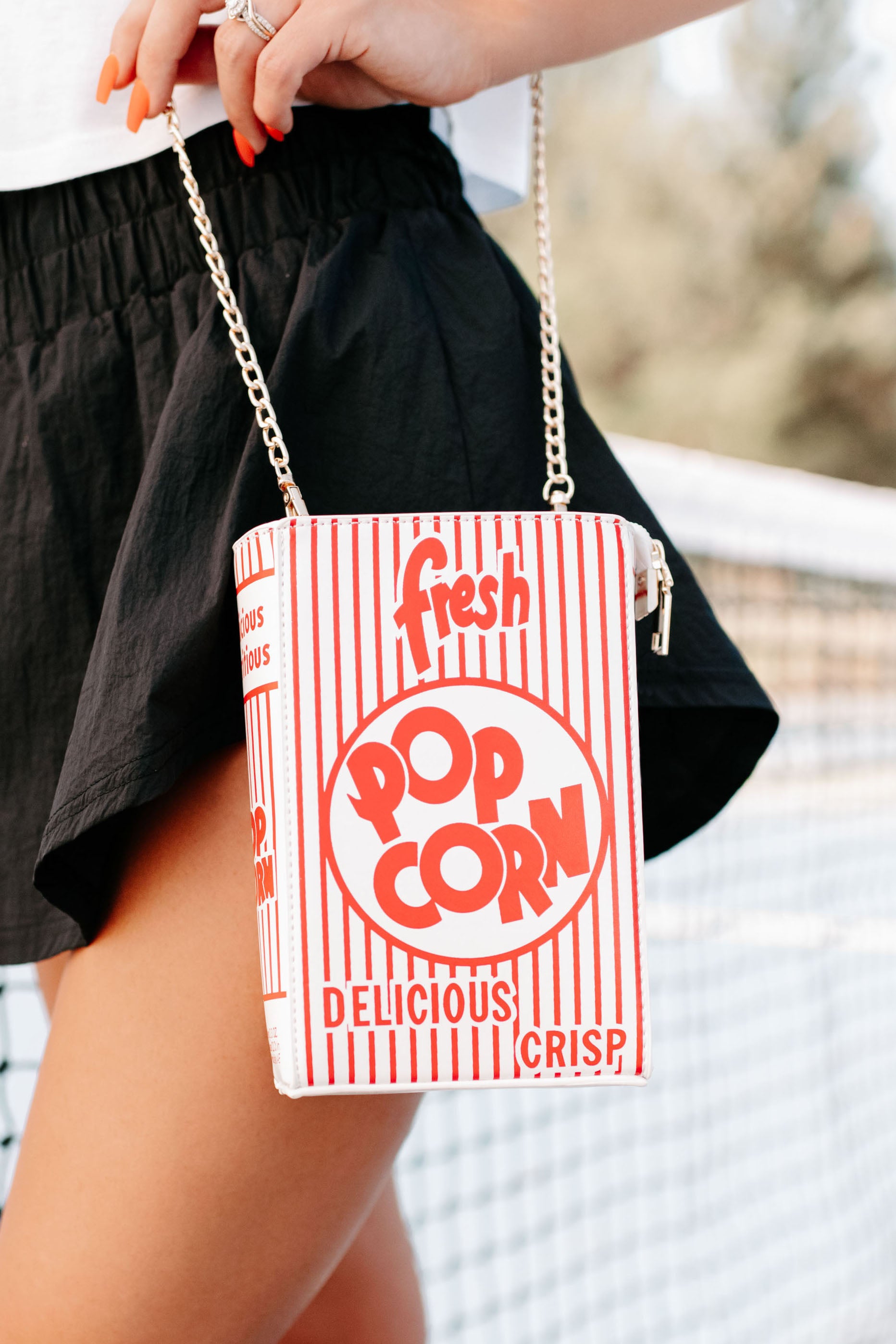Pop Your Top Popcorn Crossbody Bag (Red)-The Formal Wear