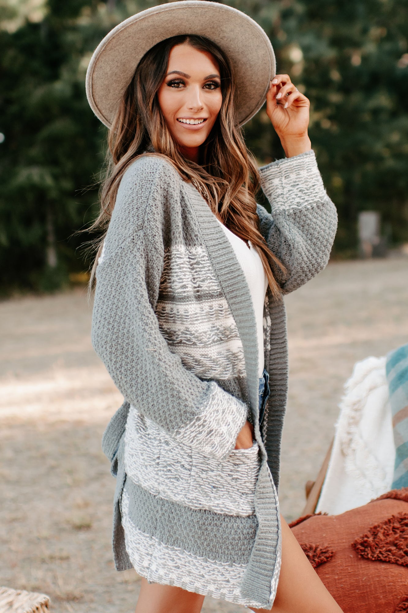 Can't Pass It By Tie-Waist Cardigan (Charcoal)-The Formal Wear