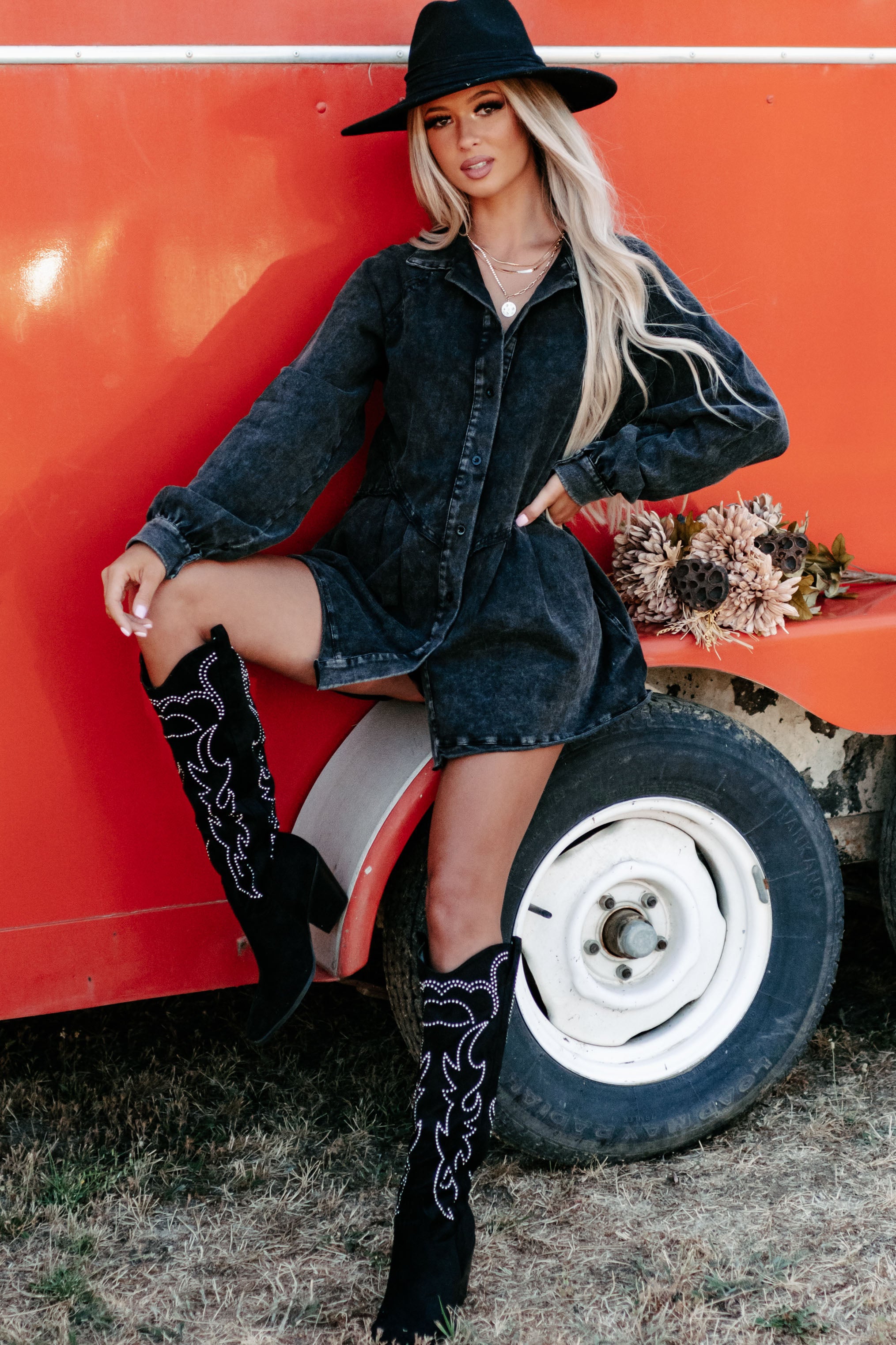 Never Been So Sure Tunic Top (Black)-The Formal Wear