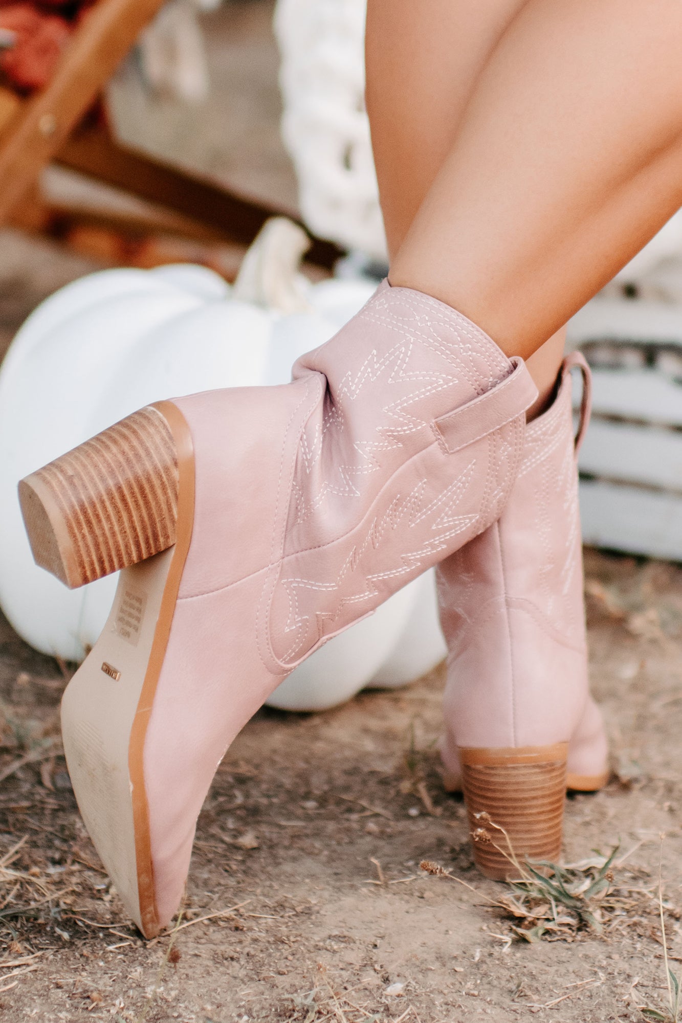 Nayli Western Billini Booties (Rose)-The Formal Wear