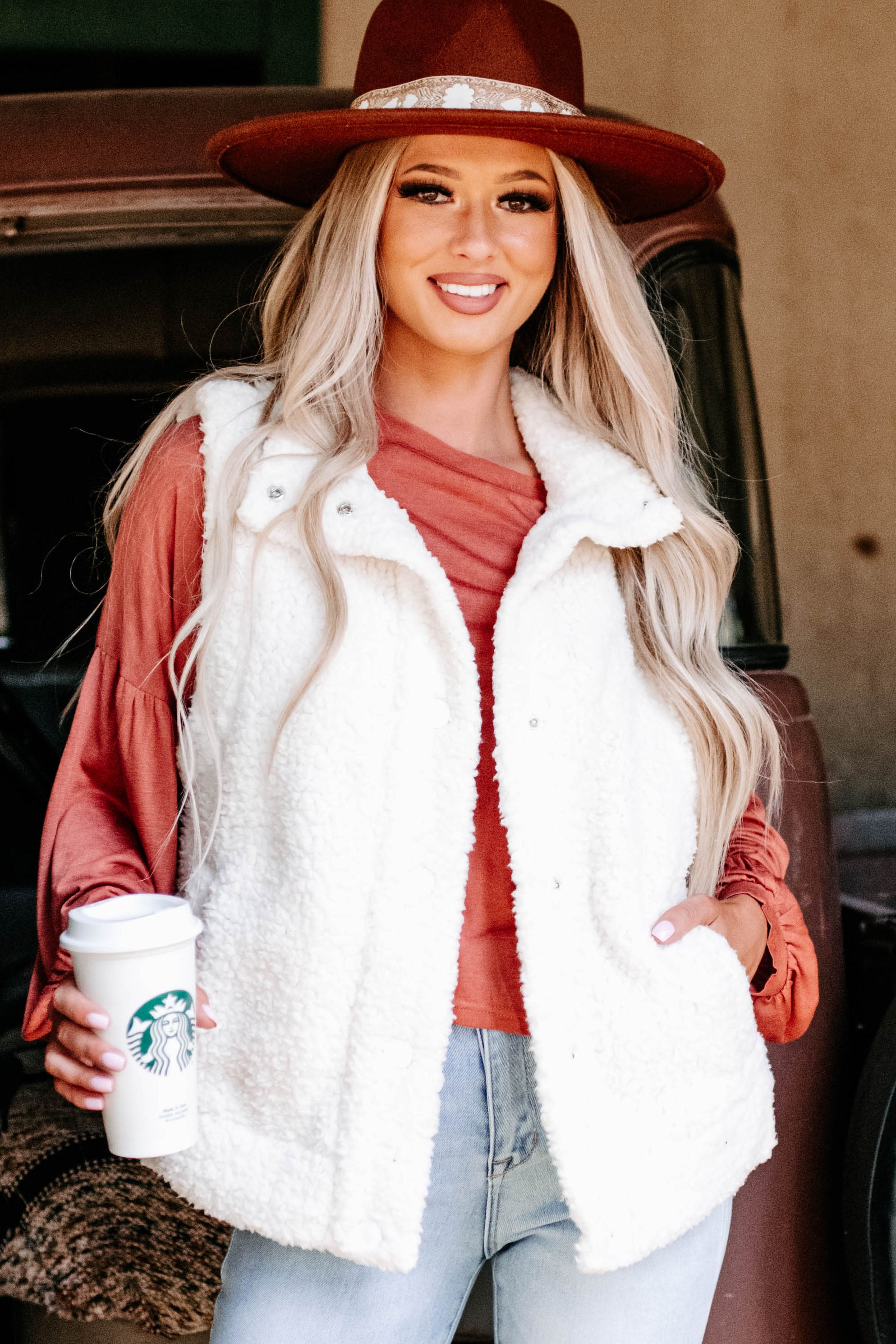 Hardly Cold Sherpa Vest (Ivory)-The Formal Wear