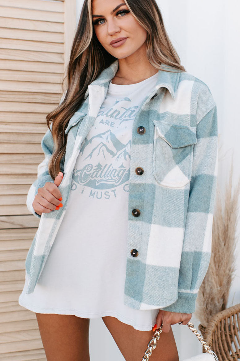 Dane Plaid Shacket (Green)-The Formal Wear