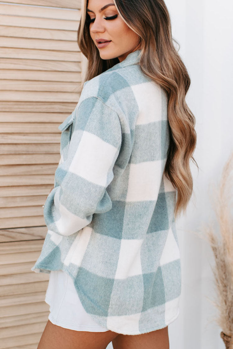 Dane Plaid Shacket (Green)-The Formal Wear