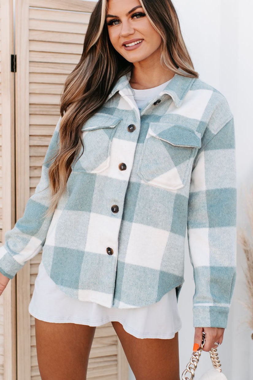 Dane Plaid Shacket (Green)-The Formal Wear