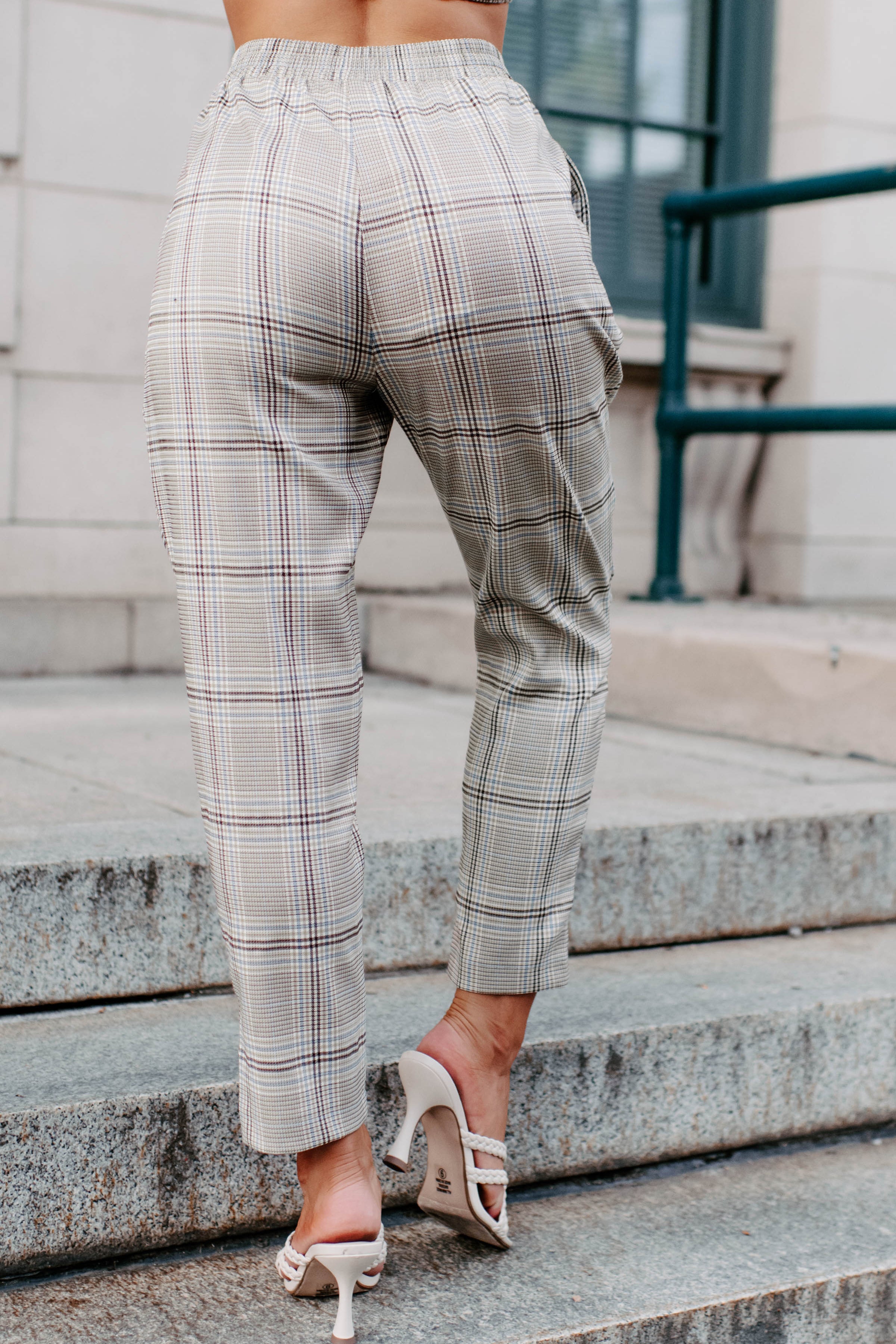 Clear It With Legal Plaid Three-Piece Blazer Set (Mocha Combo)-The Formal Wear