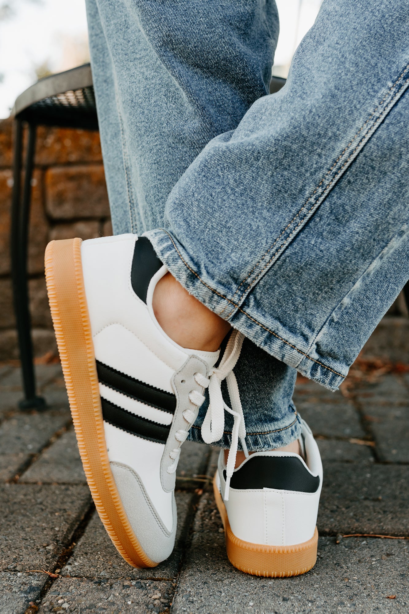 Vibes In Motion Lace-Up Platform Sneakers (White)-The Formal Wear