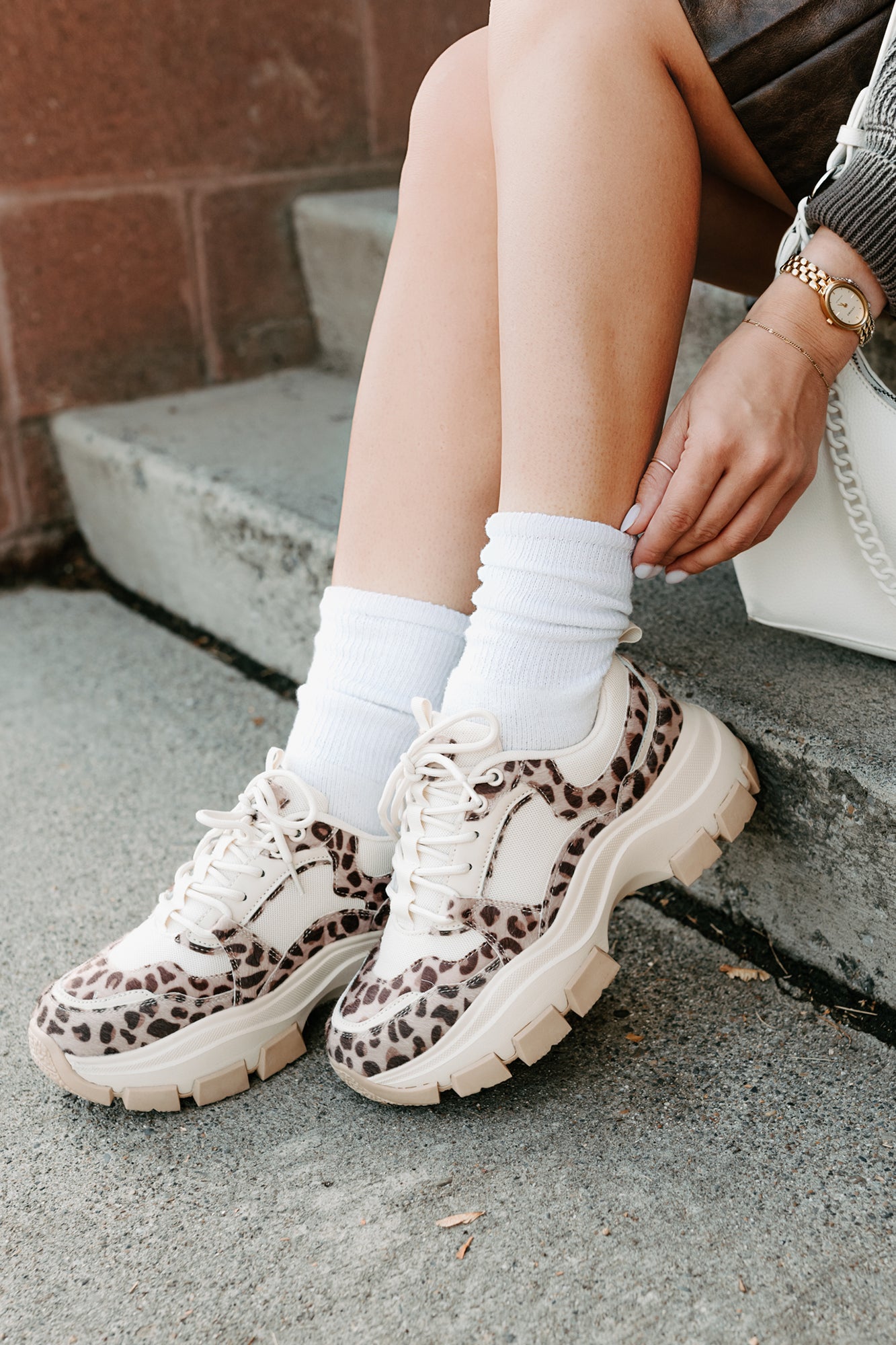 Ready To Bounce Chunky Platform Sneakers (Leopard)-The Formal Wear
