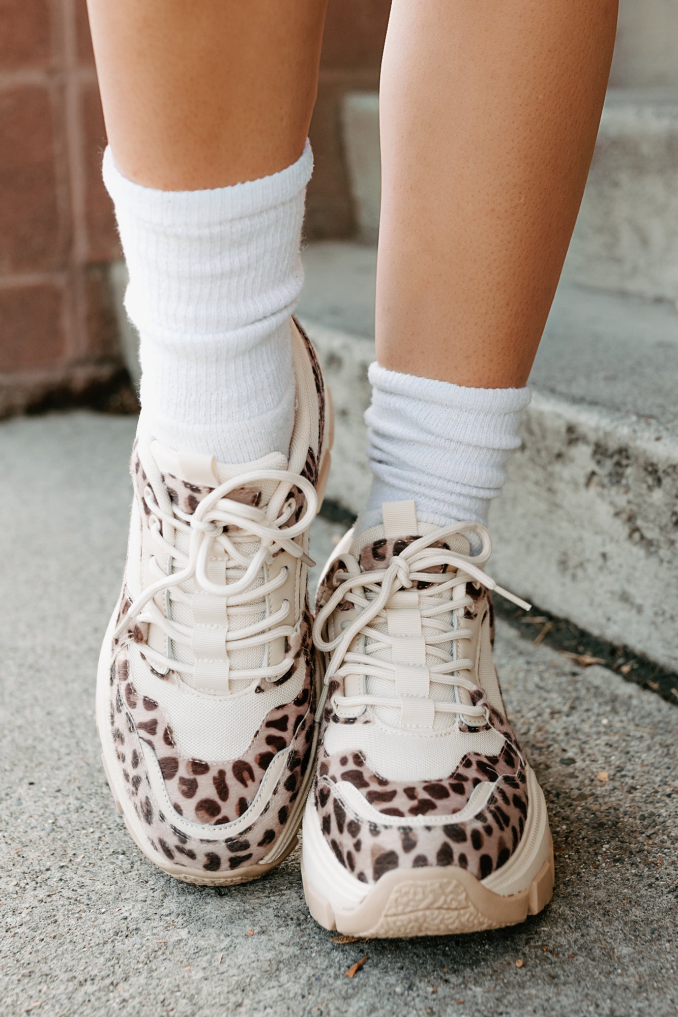 Ready To Bounce Chunky Platform Sneakers (Leopard)-The Formal Wear