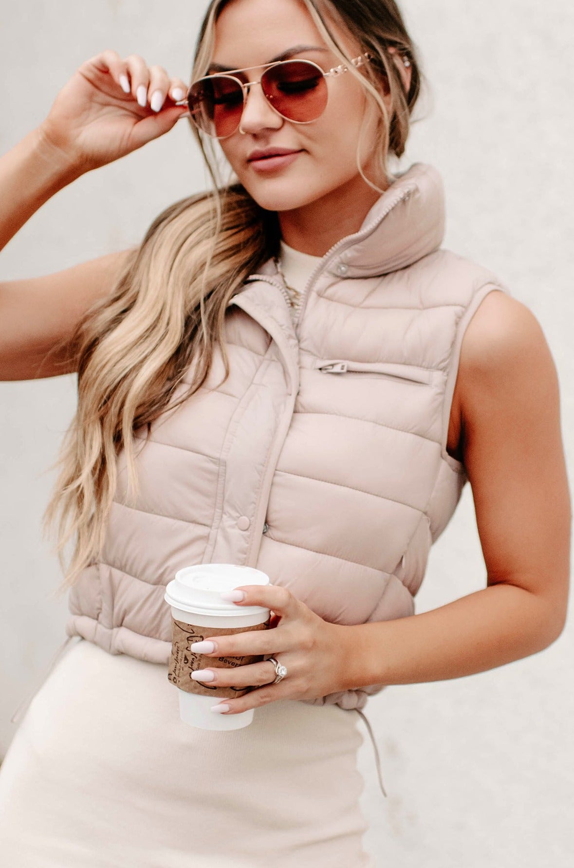 Northern Winds Puffer Vest (Pink Powder)-The Formal Wear