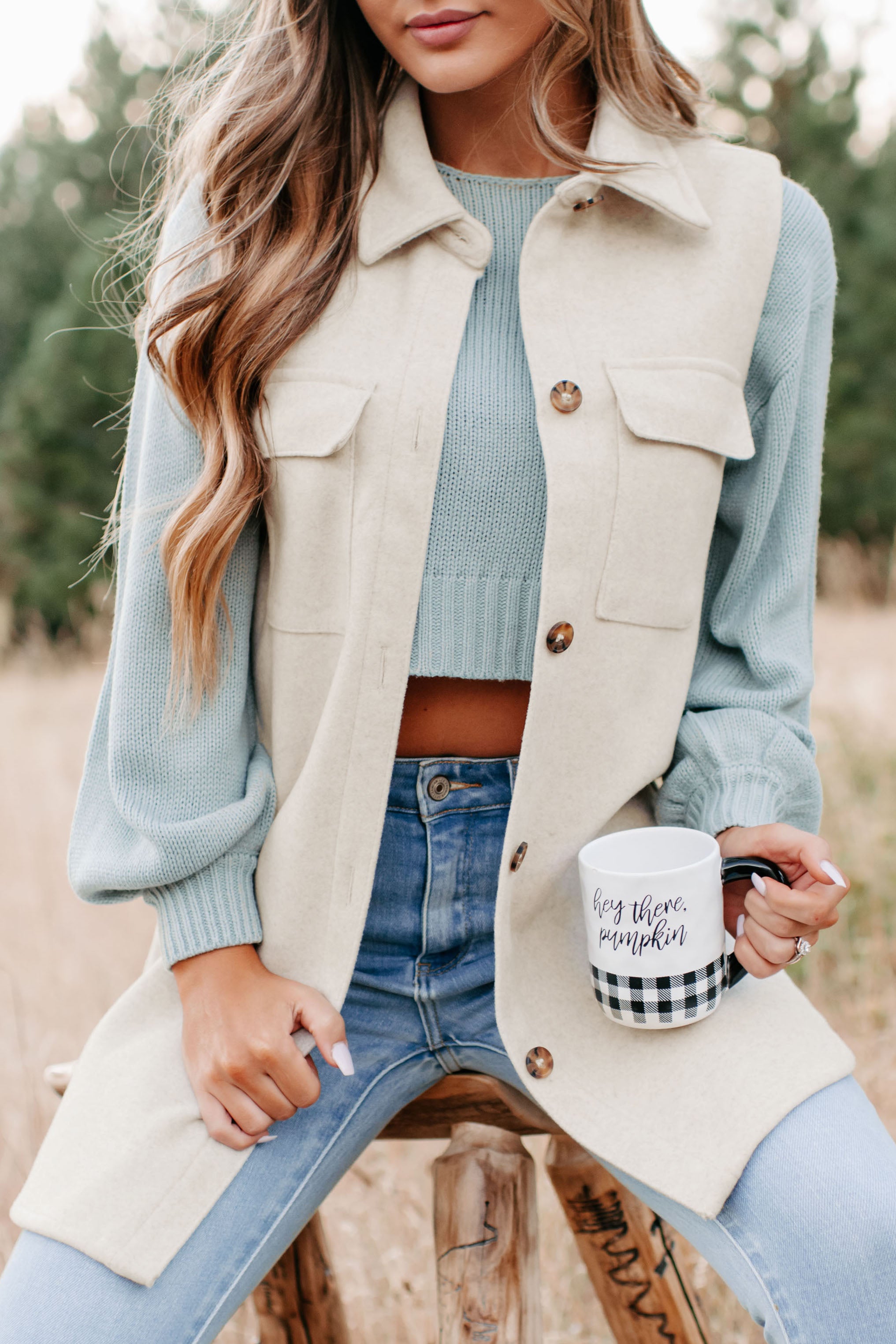 Can You Tell Longline Vest (Ivory)-The Formal Wear