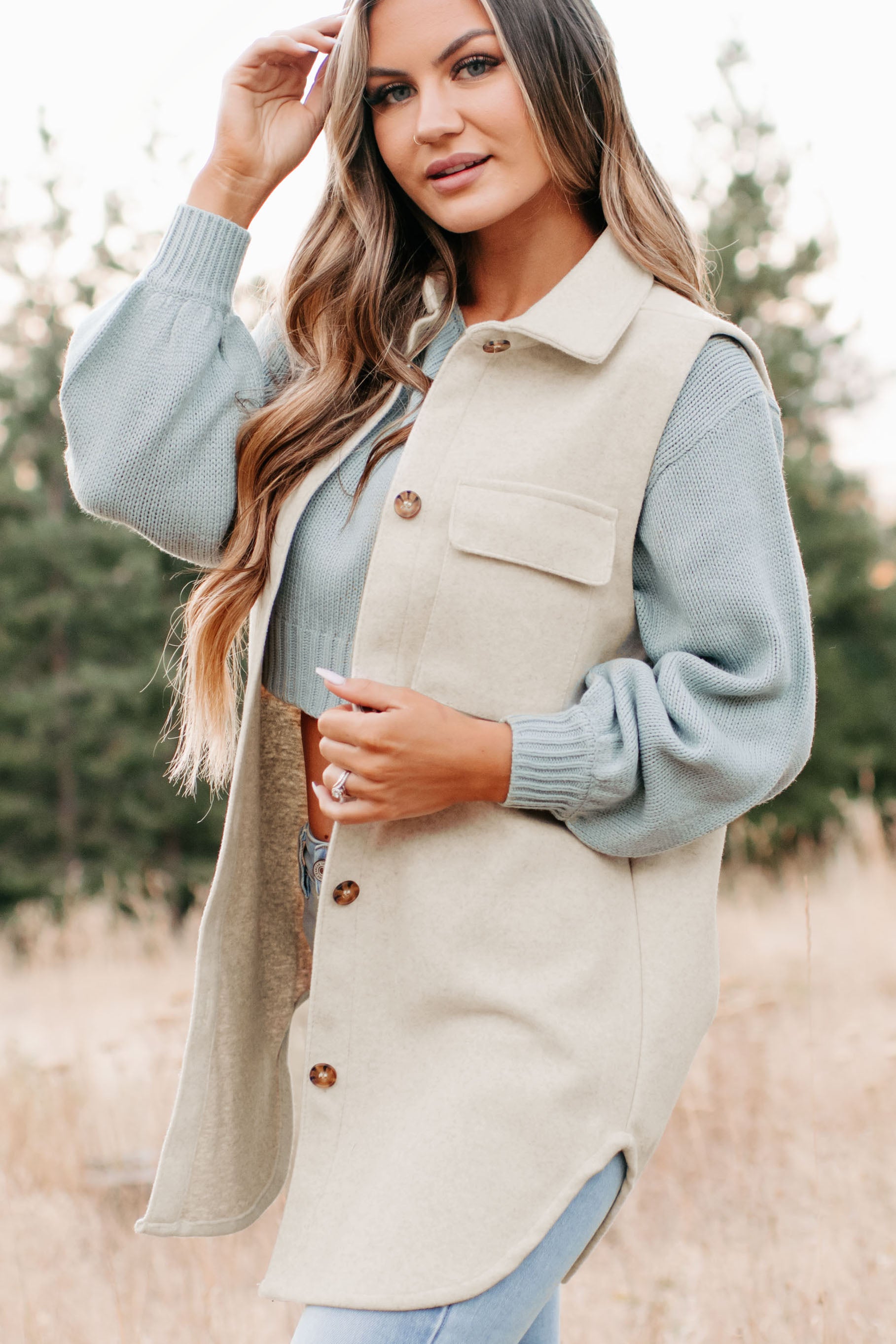 Can You Tell Longline Vest (Ivory)-The Formal Wear