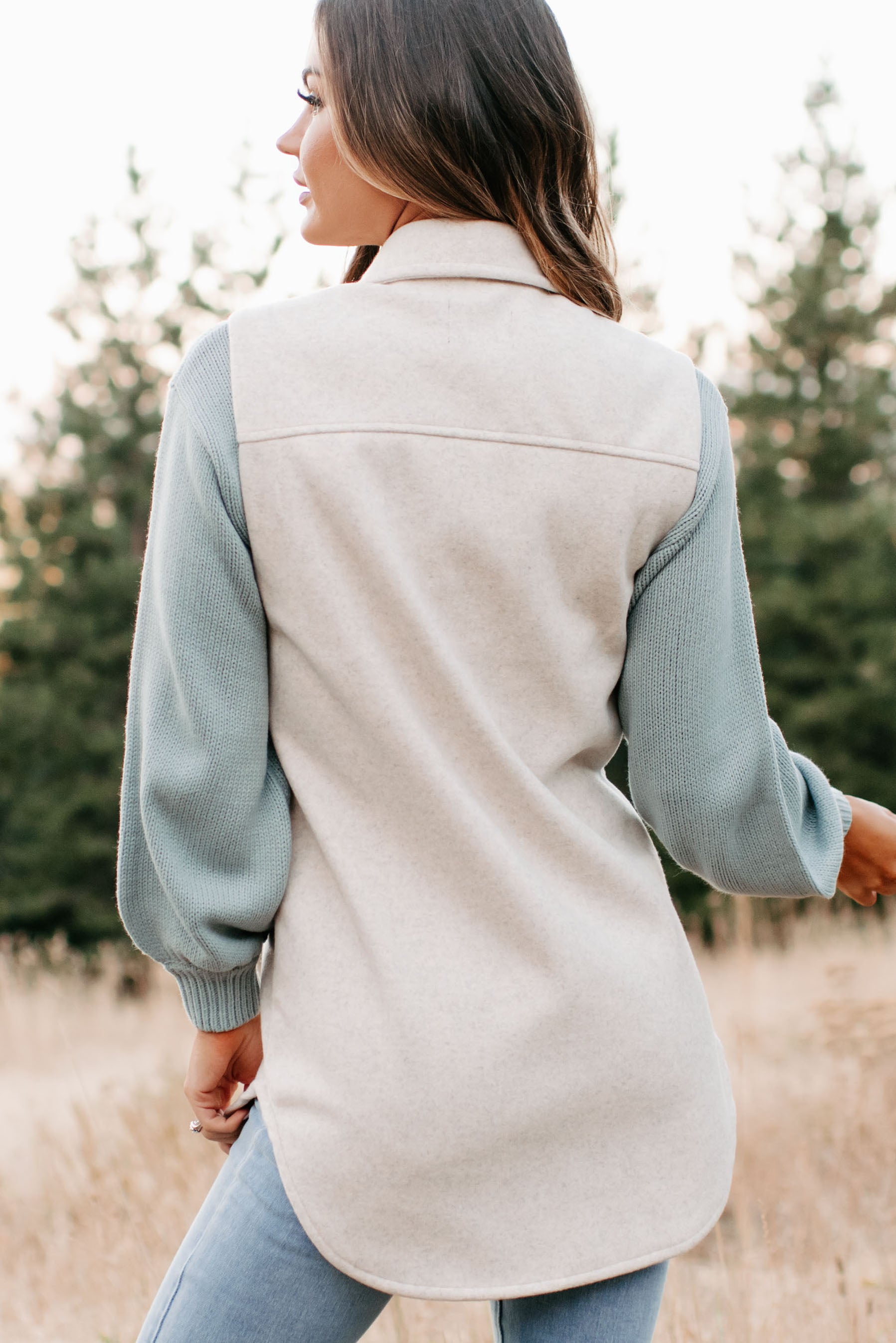 Can You Tell Longline Vest (Ivory)-The Formal Wear