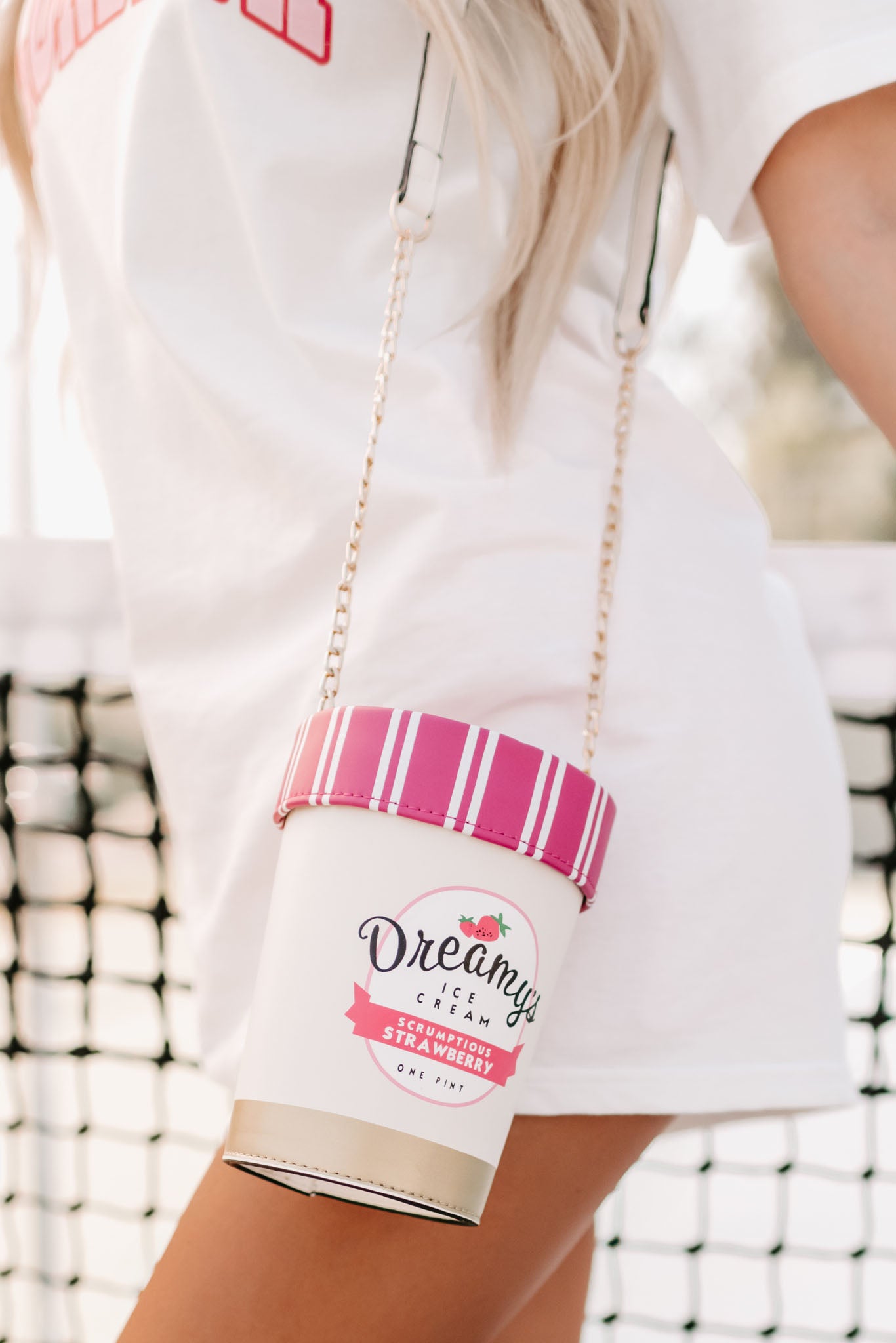 Scoop Me Up Ice Cream Tub Crossbody Bag (Pink)-The Formal Wear