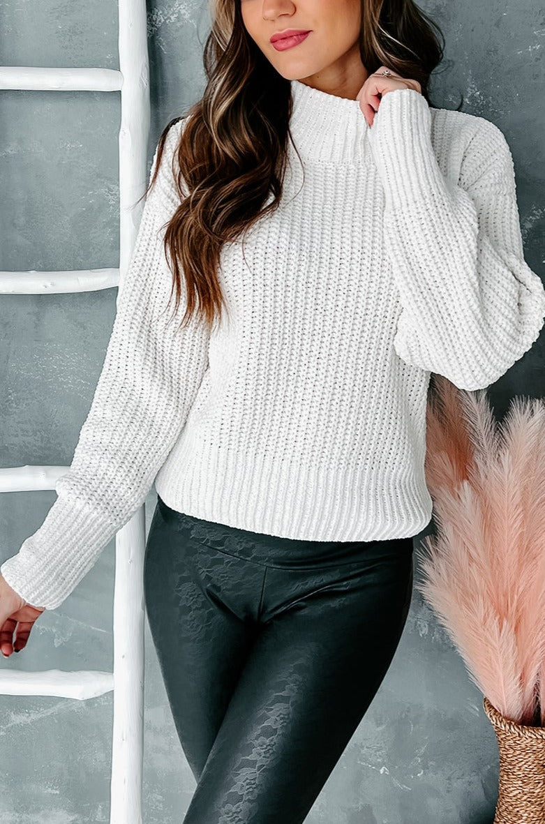 Briggs Chenille Knit Sweater (Off White)-The Formal Wear