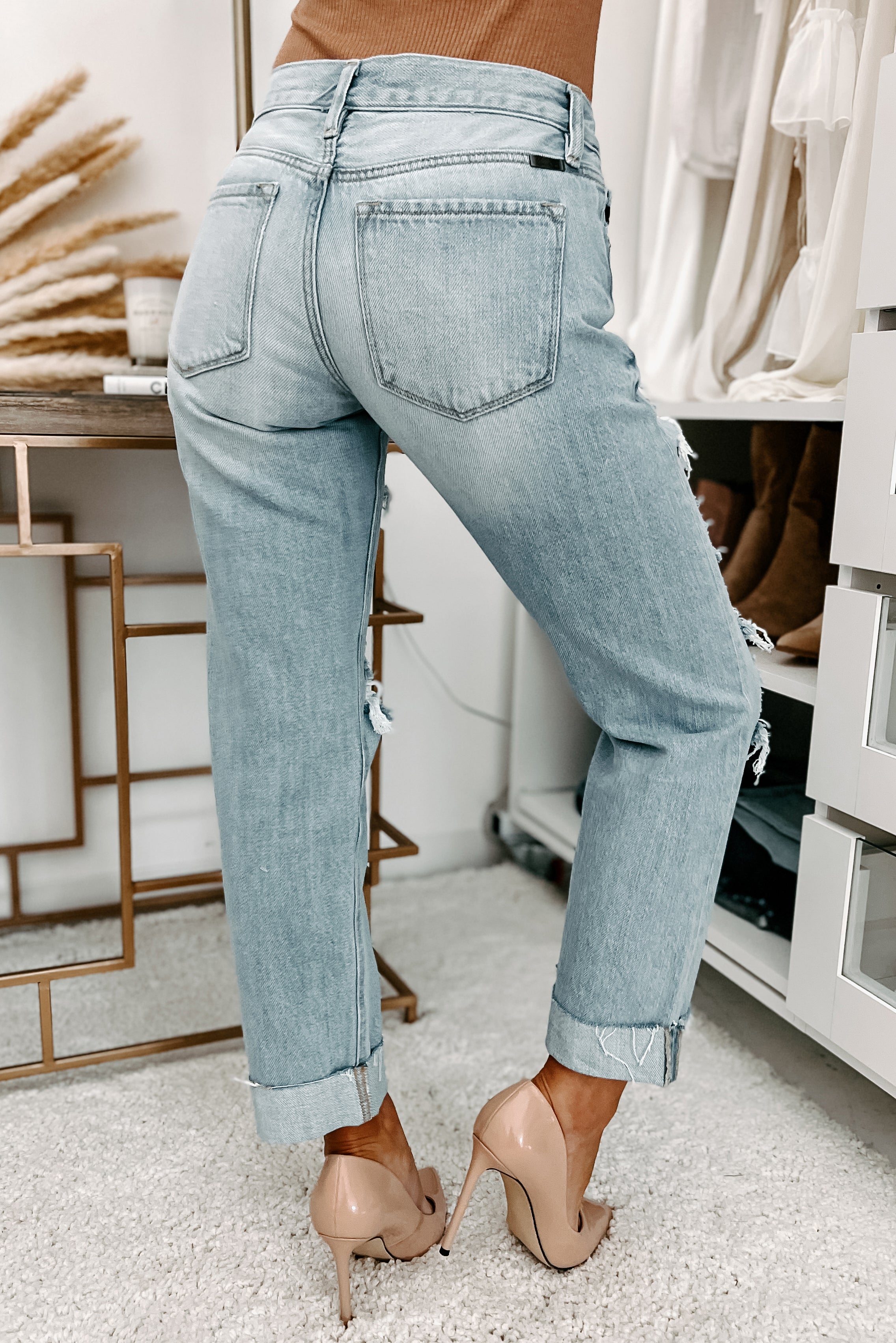 Radley Mid-Rise Kancan Boyfriend Jeans (Light)-The Formal Wear