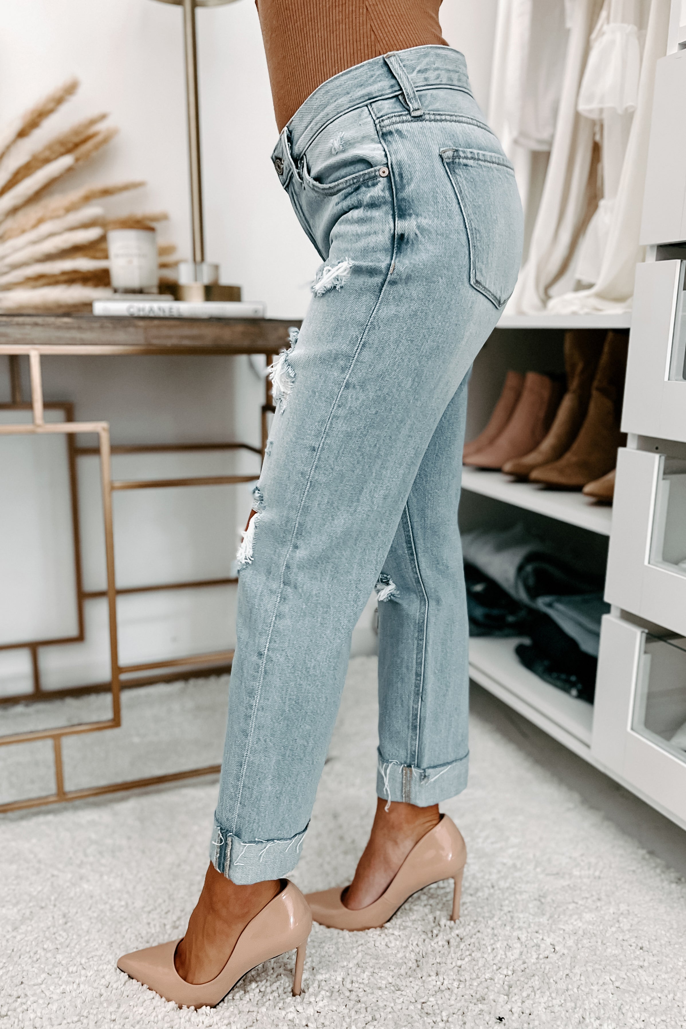 Radley Mid-Rise Kancan Boyfriend Jeans (Light)-The Formal Wear