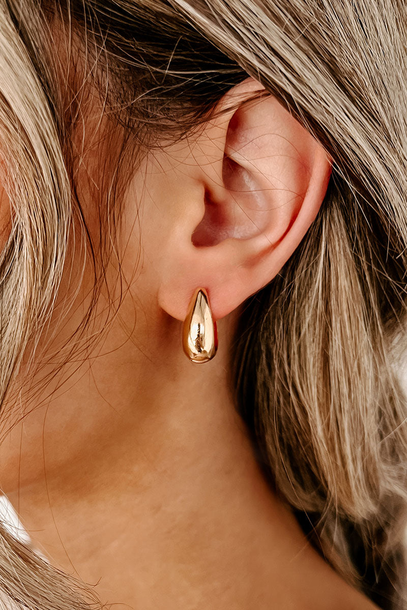 All Day Everyday Hoop Earrings (Worn Gold)-The Formal Wear