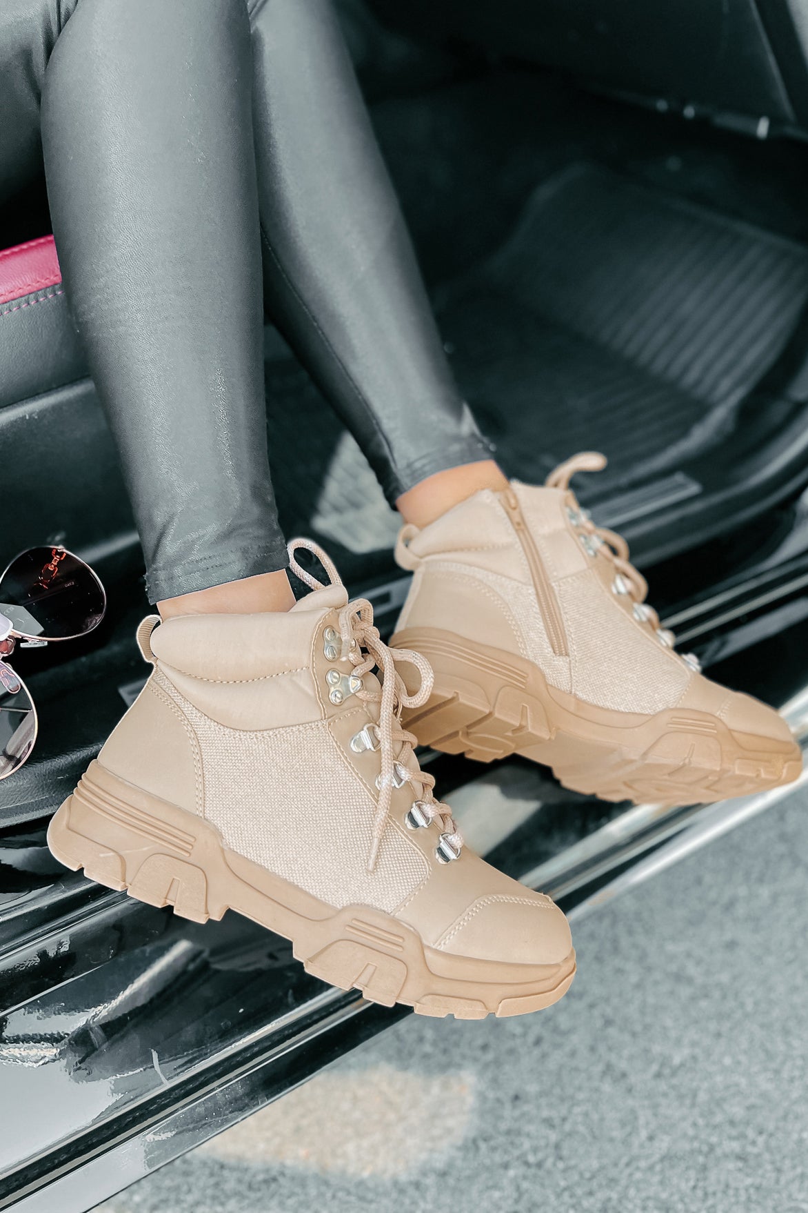 Aspen Adventures Lace-Up Boots (Nude)-The Formal Wear