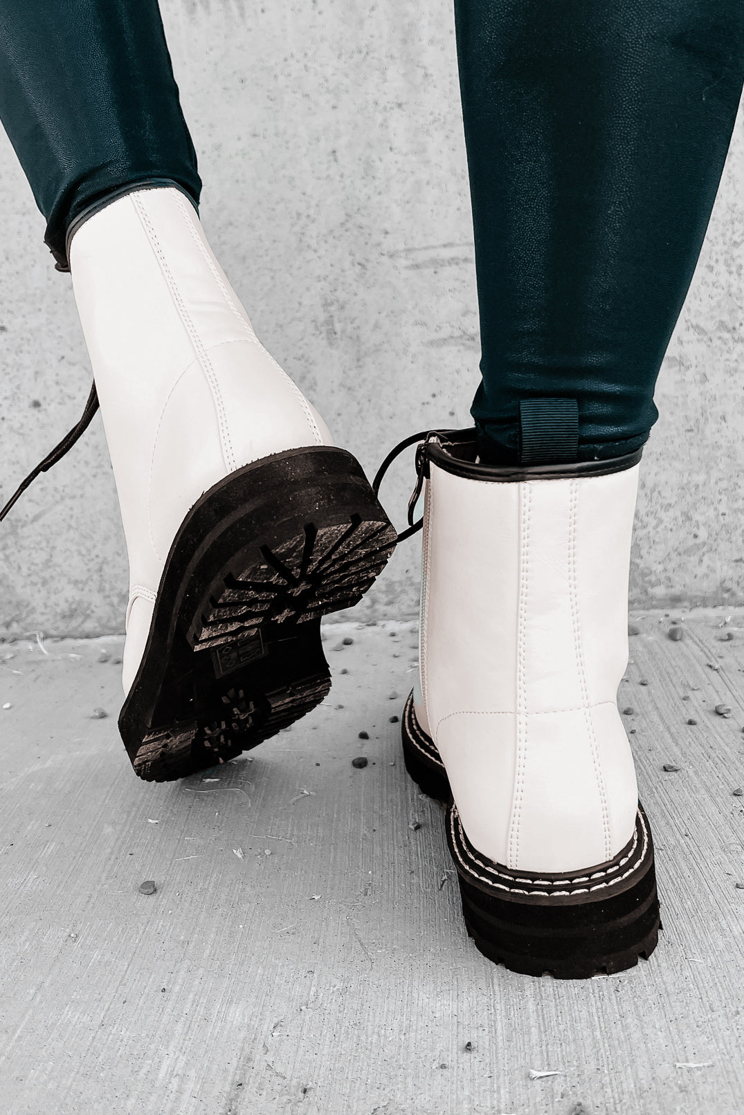 Someone Else's Problem Combat Boots (Nude)-The Formal Wear