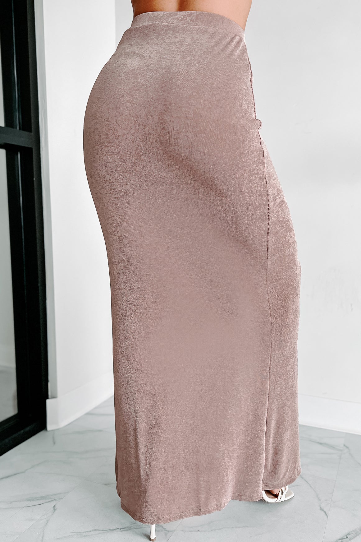 All Eyes On Me Two Piece Skirt Set (Khaki)-The Formal Wear