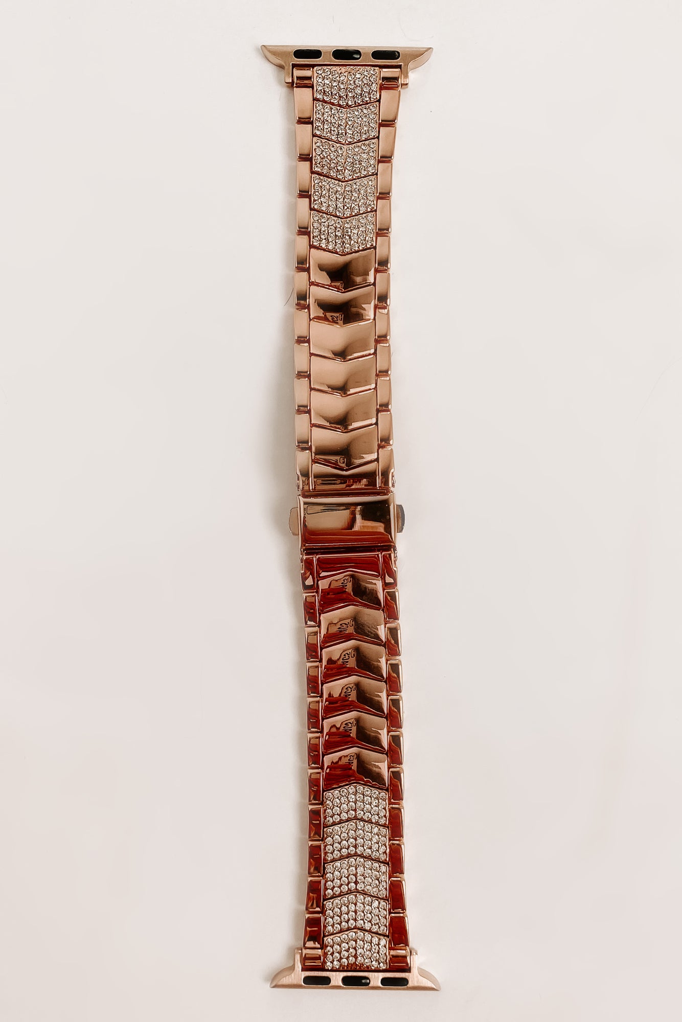 In A Timely Fashion Chevron Metal Apple Watch Band (Rose Gold)-The Formal Wear