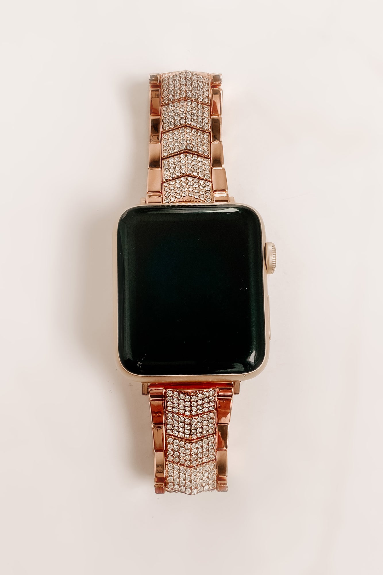 In A Timely Fashion Chevron Metal Apple Watch Band (Rose Gold)-The Formal Wear