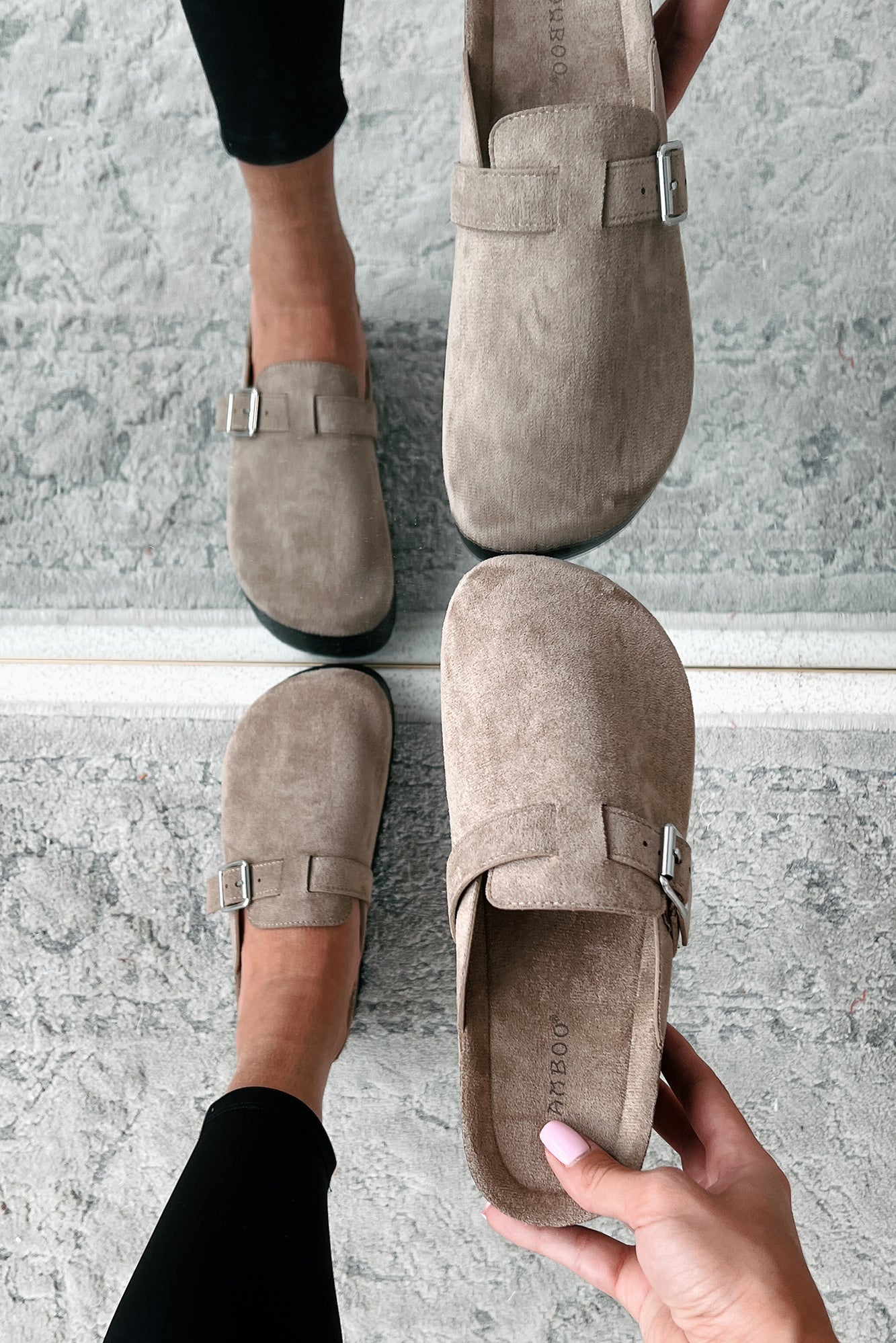 Been There Before Faux Suede Platform Clogs (Oat)-The Formal Wear