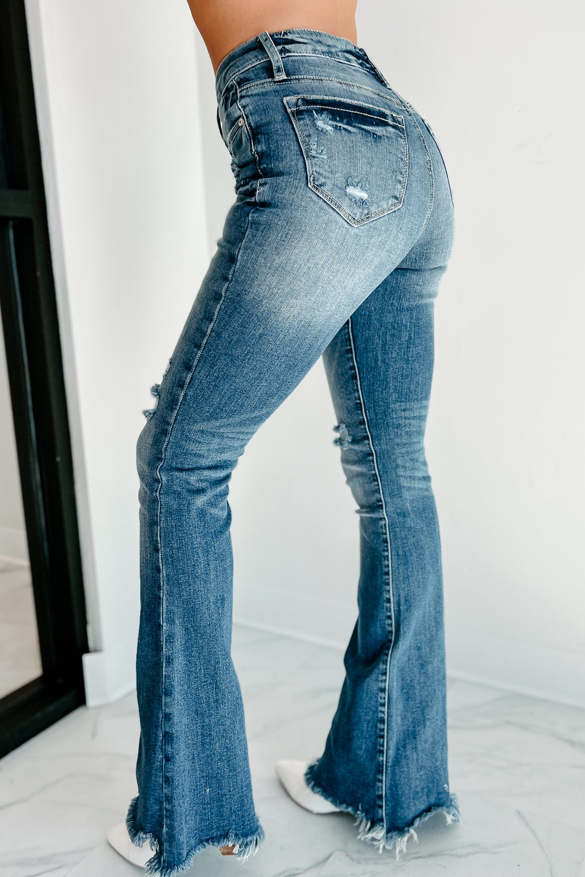 Freedom Calls High-Rise Special A Flare Jeans (Medium Dark)-The Formal Wear