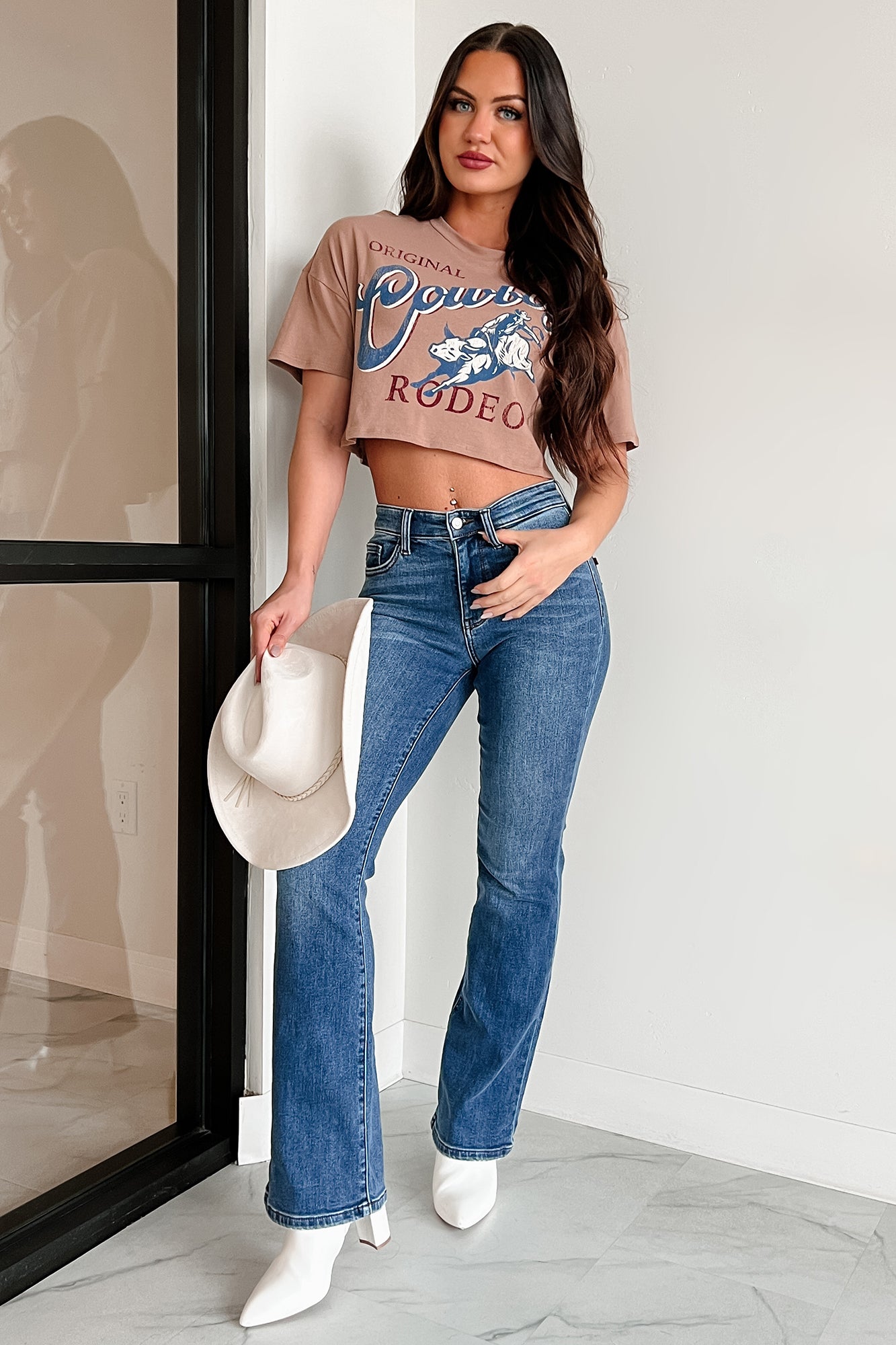 Candice Non Distressed Boot Cut Judy Blue Jeans (Dark)-The Formal Wear