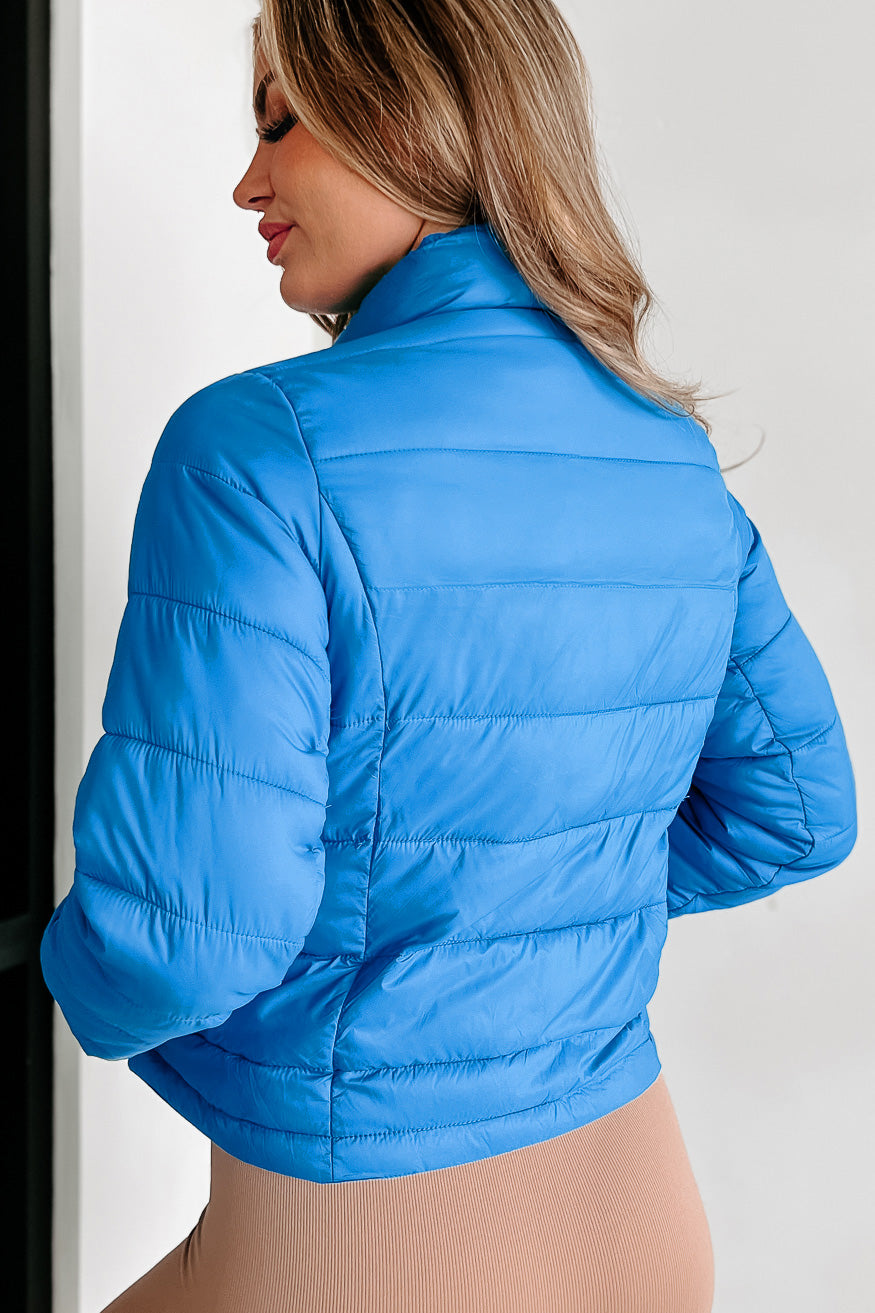 Cold Breeze Puffer Jacket (Blue)-The Formal Wear