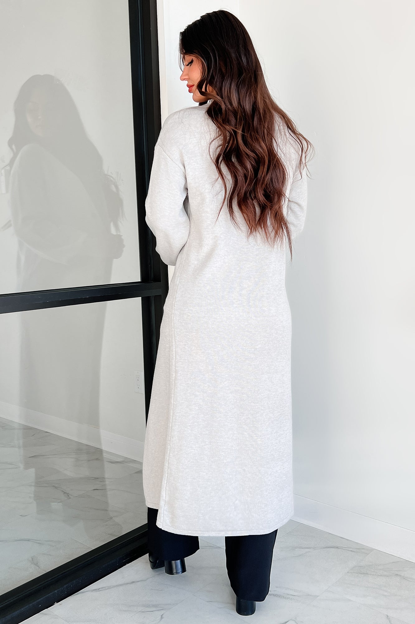 Dreamy Days Duster Cardigan (Heather Grey)-The Formal Wear