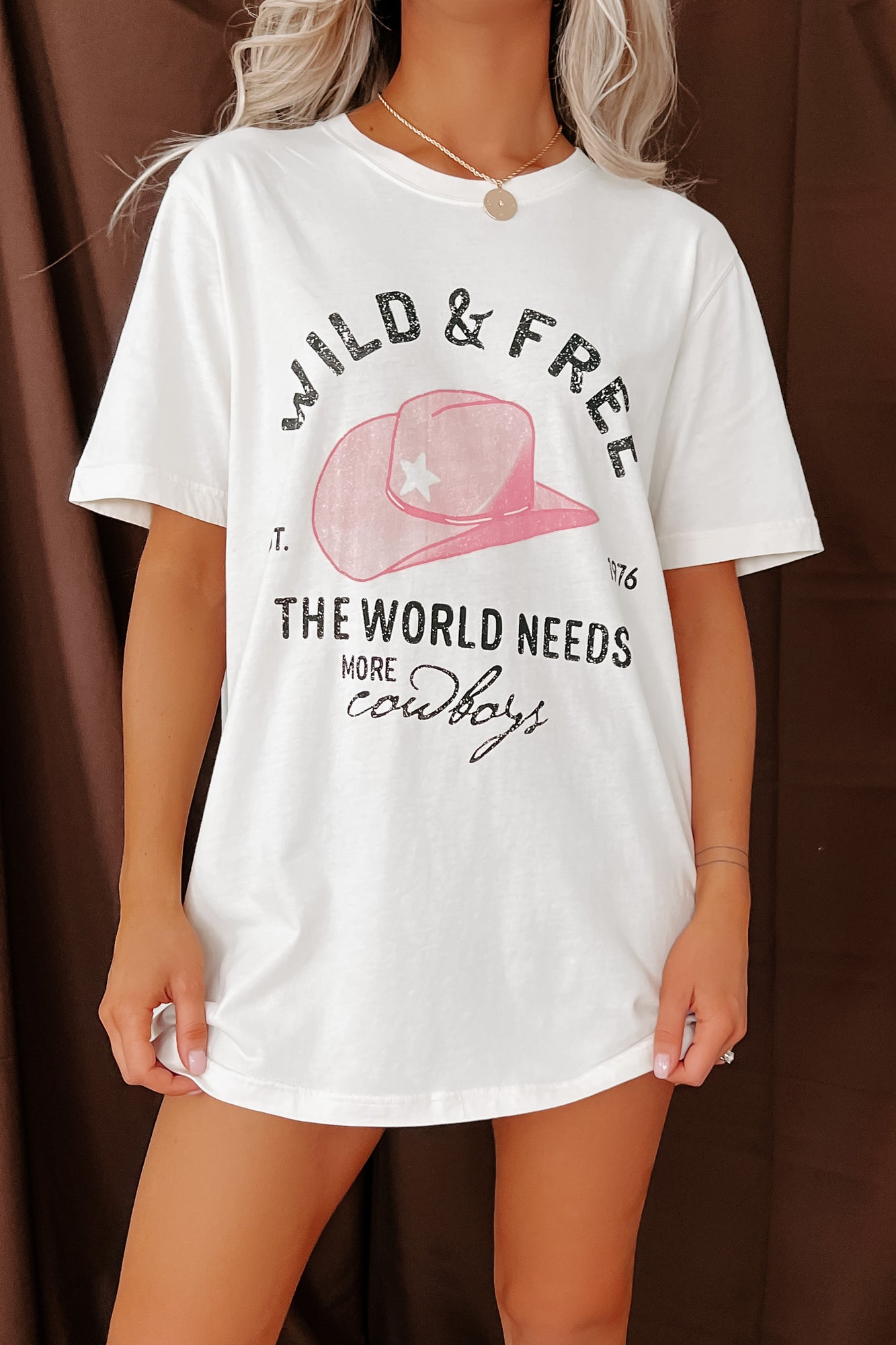 The World Needs Cowboys Graphic Tee (Ivory)-The Formal Wear