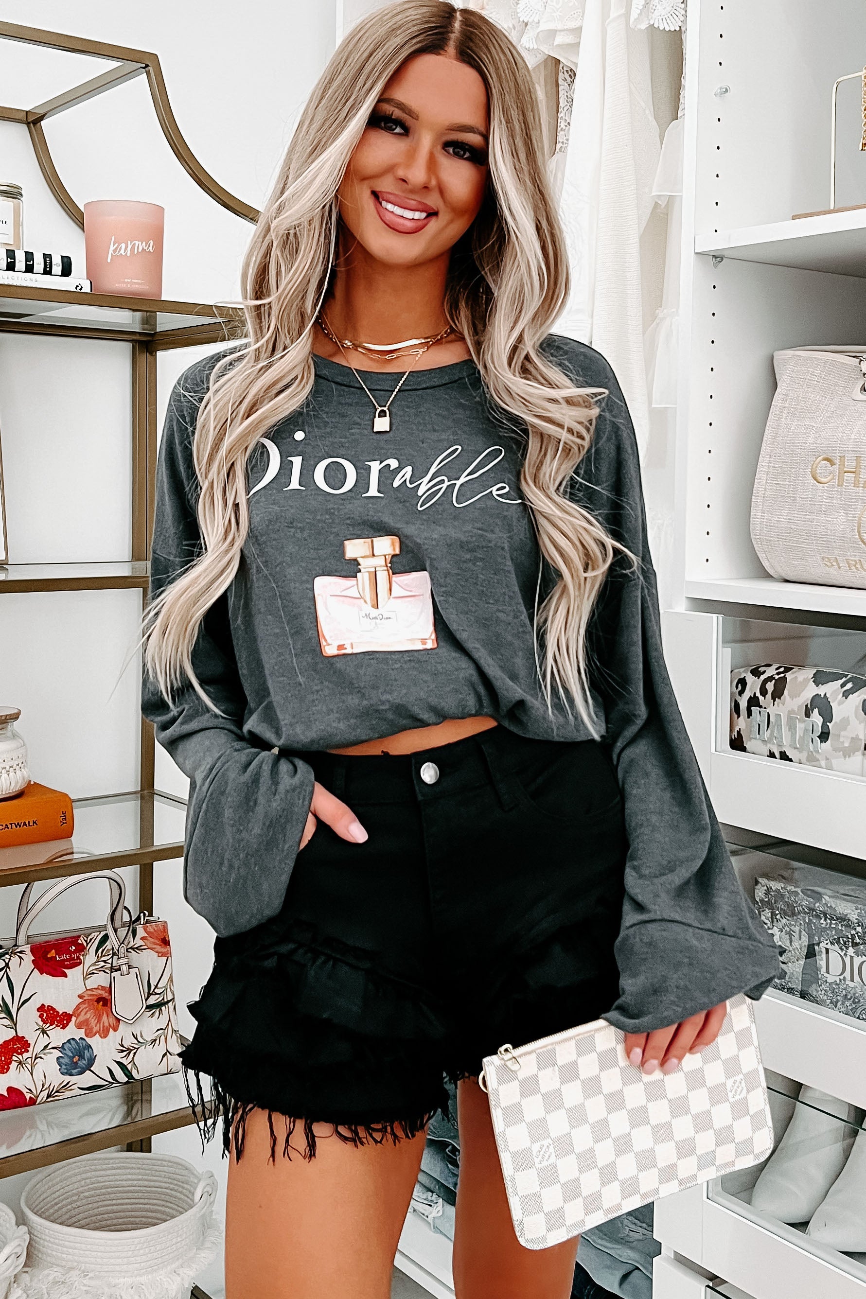 Ruffled And Ready Tiered Ruffle Raw Hem Shorts (Black)-The Formal Wear