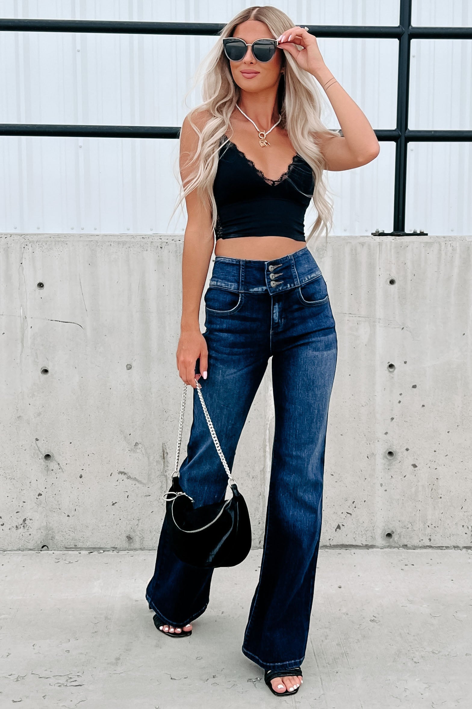 Simple And Sassy Lace Back Padded Bralette (Black)-The Formal Wear