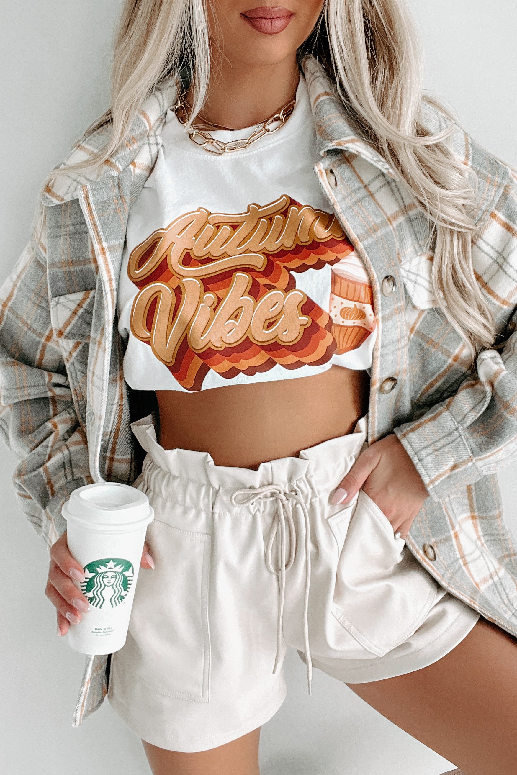 Remembered Pasts Plaid Shacket (Heather Grey)-The Formal Wear