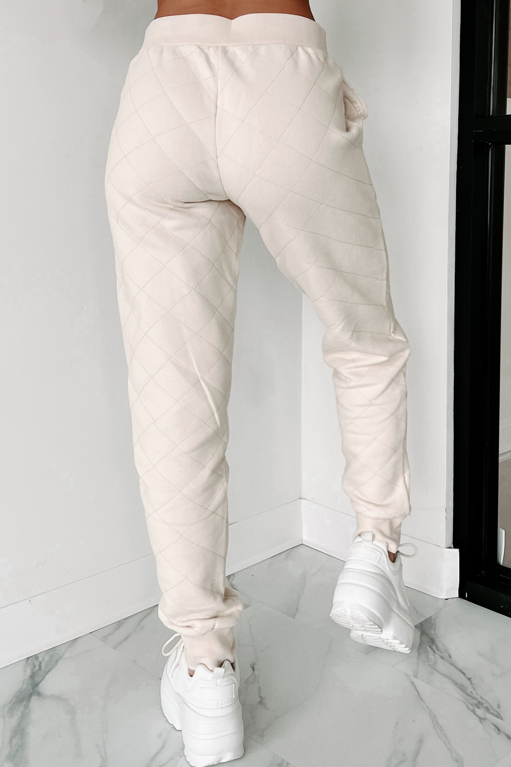 Doris Quilted Two-Piece Set (Cream)-The Formal Wear