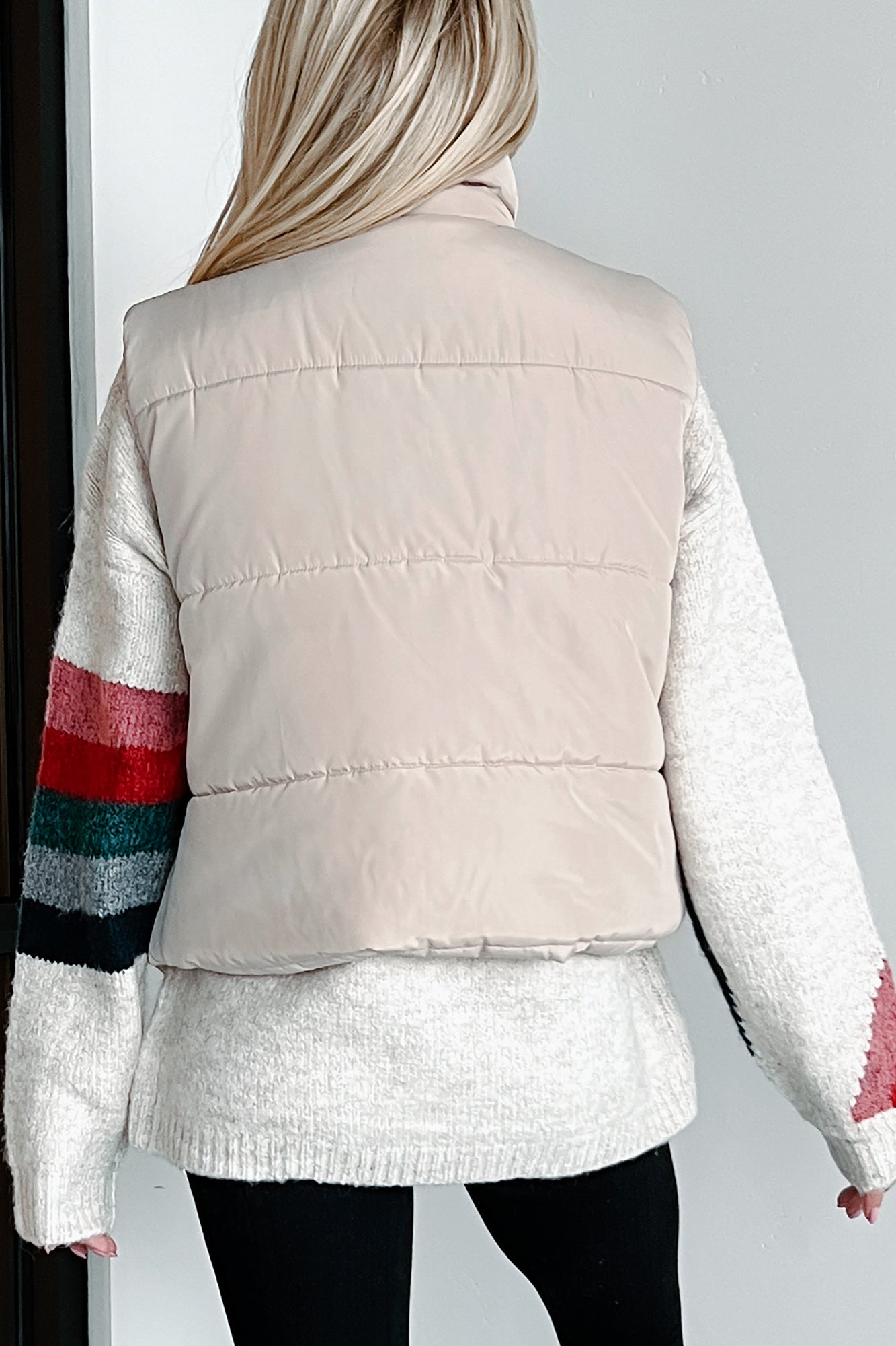 Doorbuster Mountain Utopia Puffer Vest (Light Taupe)-The Formal Wear