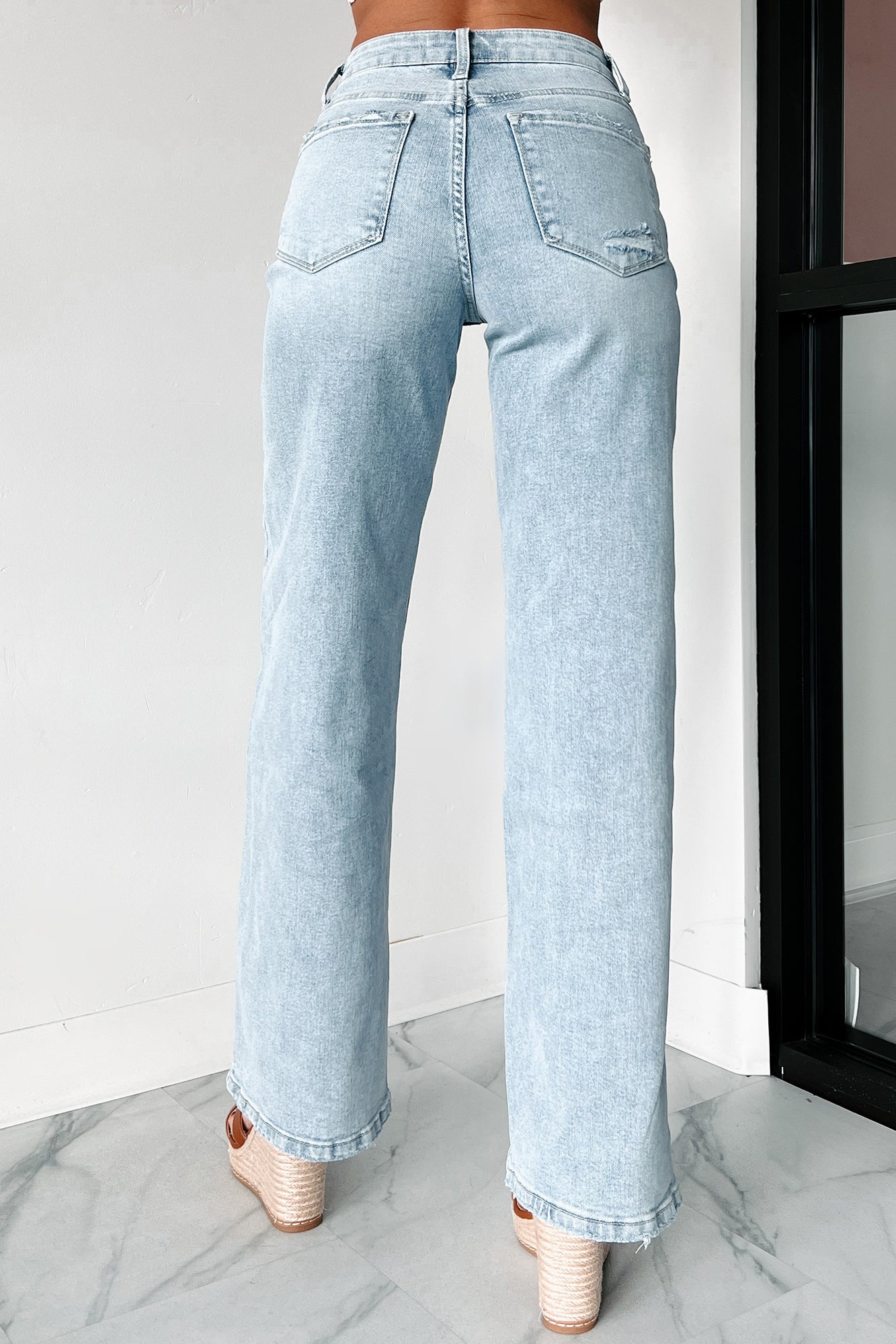 A New Dawn High Rise Flying Monkey Wide Leg Jeans (Light)-The Formal Wear