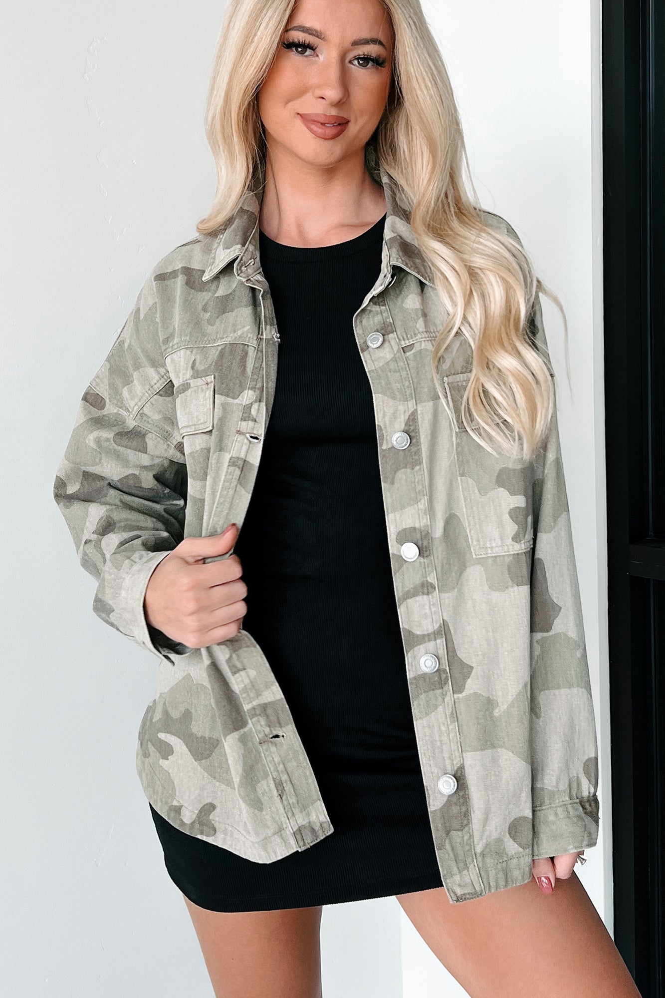 No Surrender Oversized Camo Shacket (Camo)-The Formal Wear