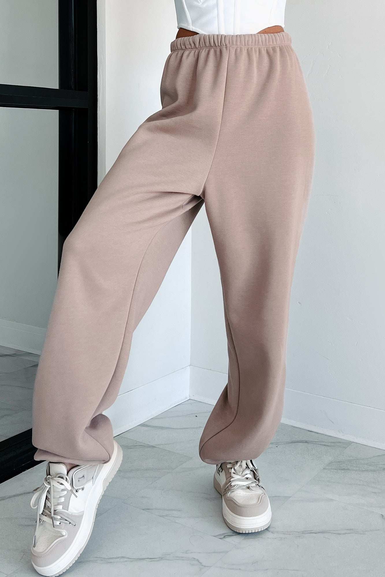 Comfort Is Luxury Oversized Jogger Sweatpants (Mocha)-The Formal Wear